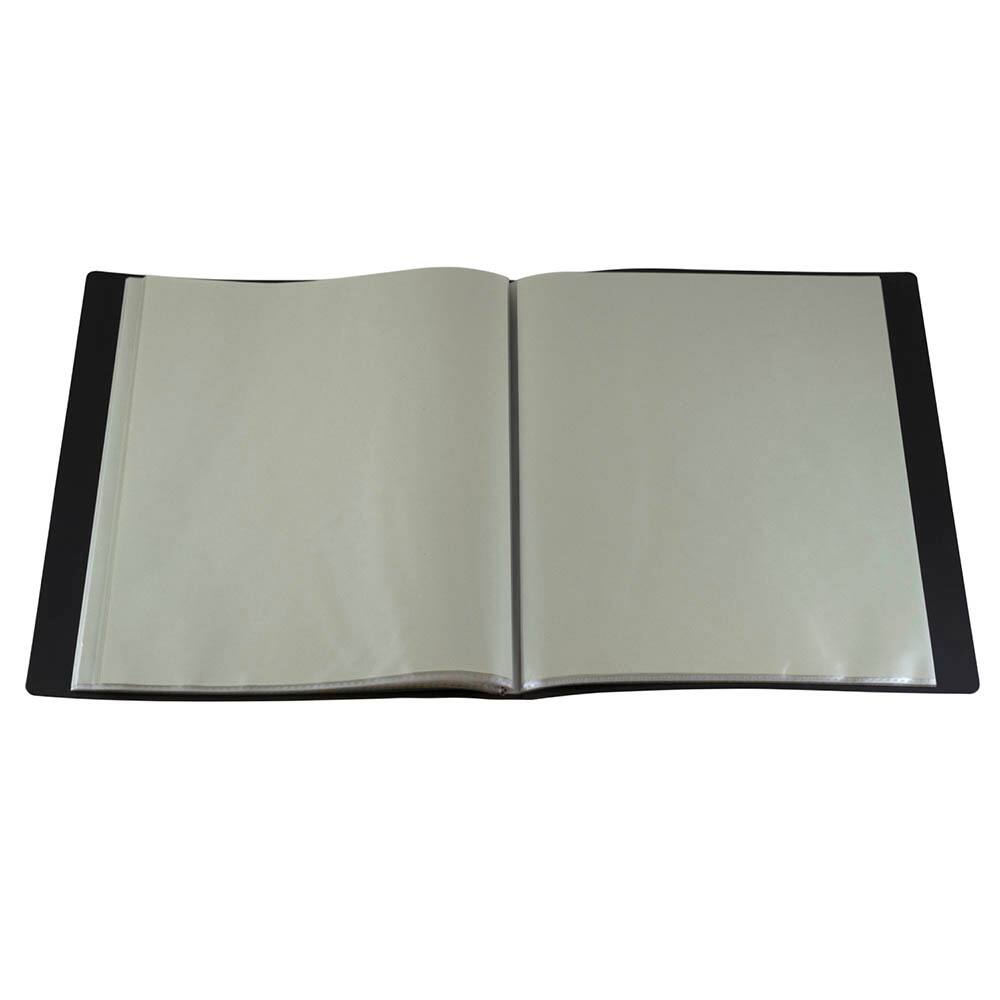 JAM Paper Black Letter Size Display Book 12 Pack of 24 Pages