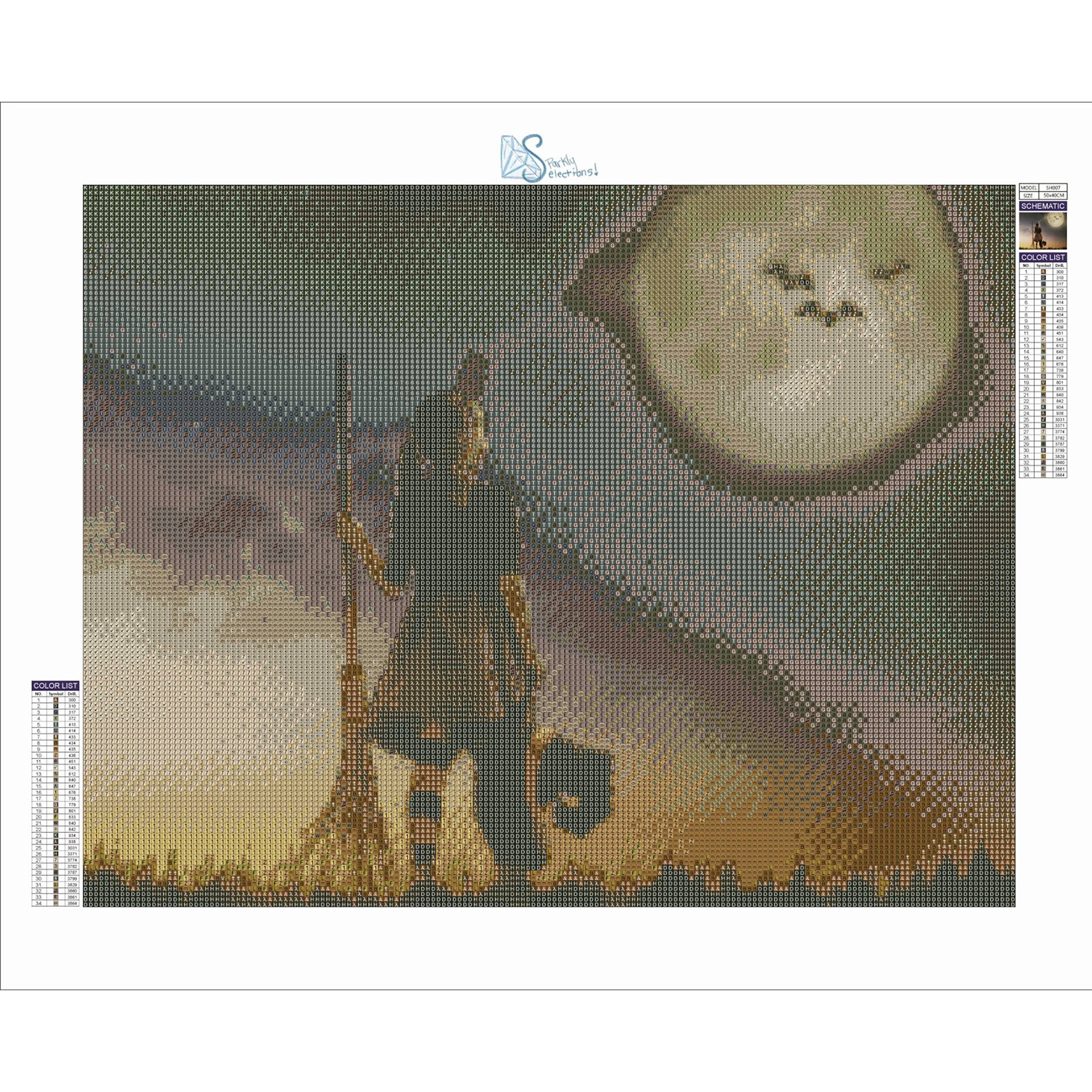 Sparkly Selections Young Witch Diamond Painting Kit, Round Diamonds