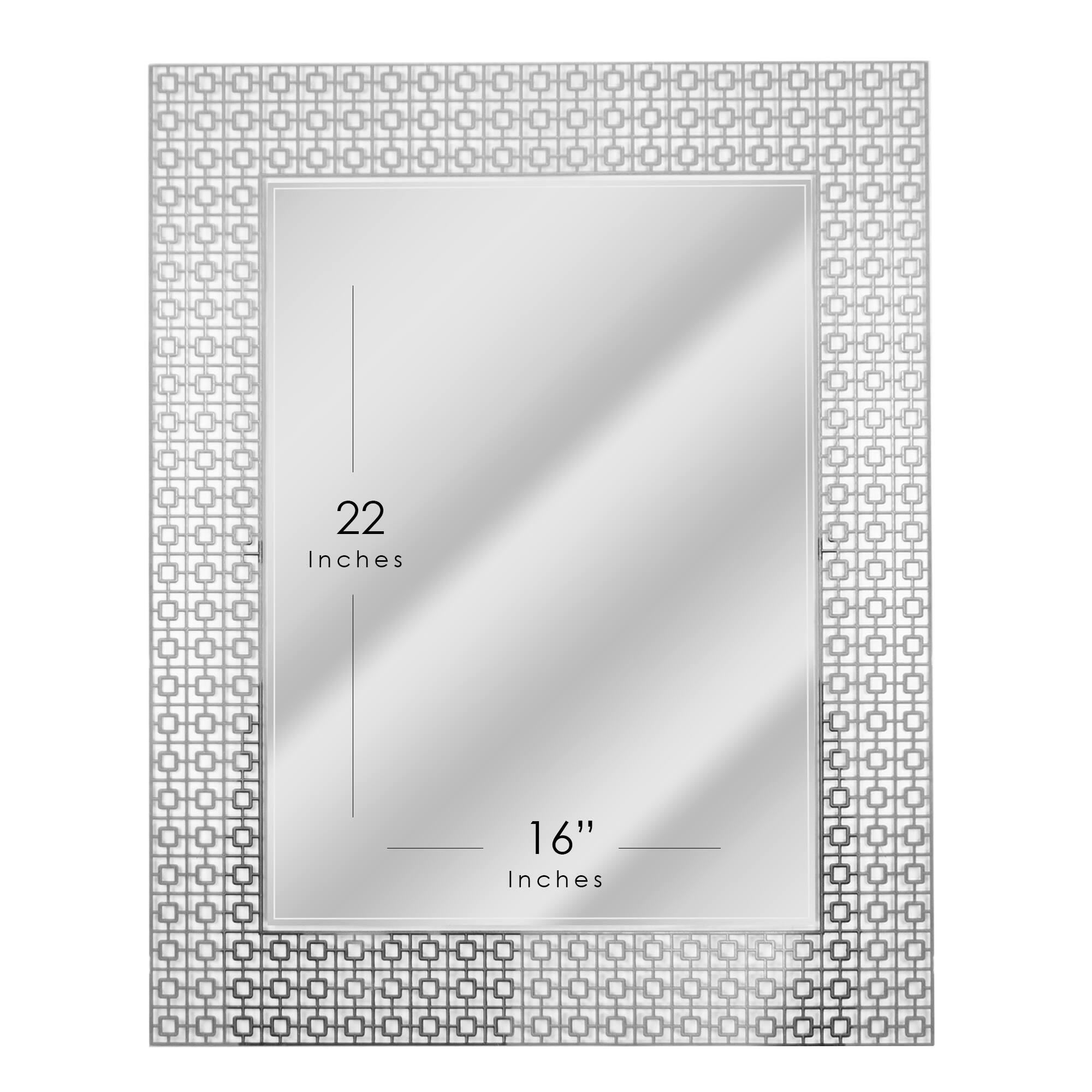 Head West&#xAE; 29&#x22; Geometric Square Lattice Trellis Accent Wall Mirror