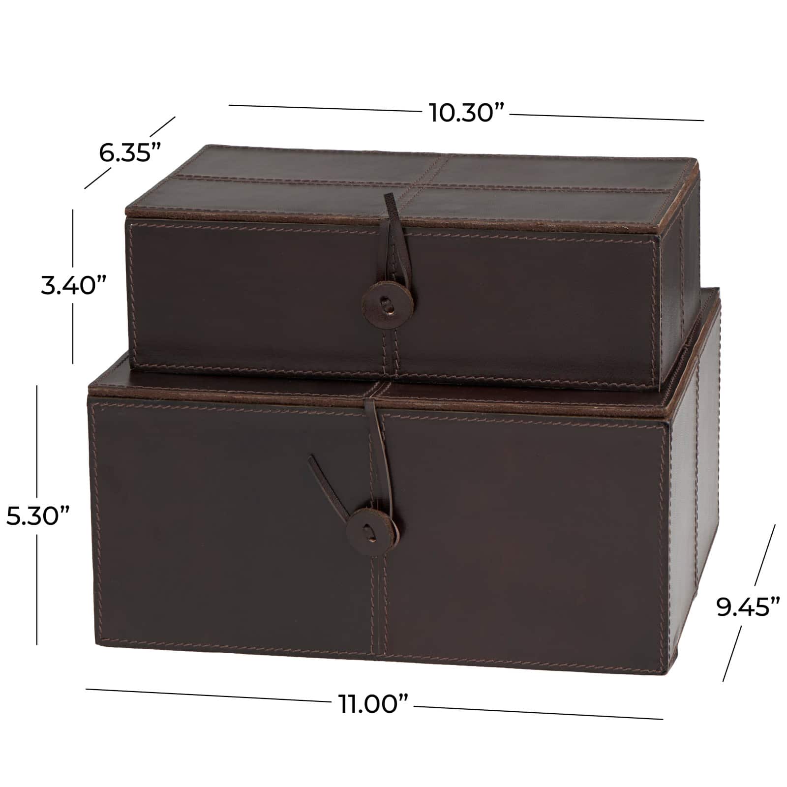Leather Storage Box with Leather Loop Closure Set | Michaels