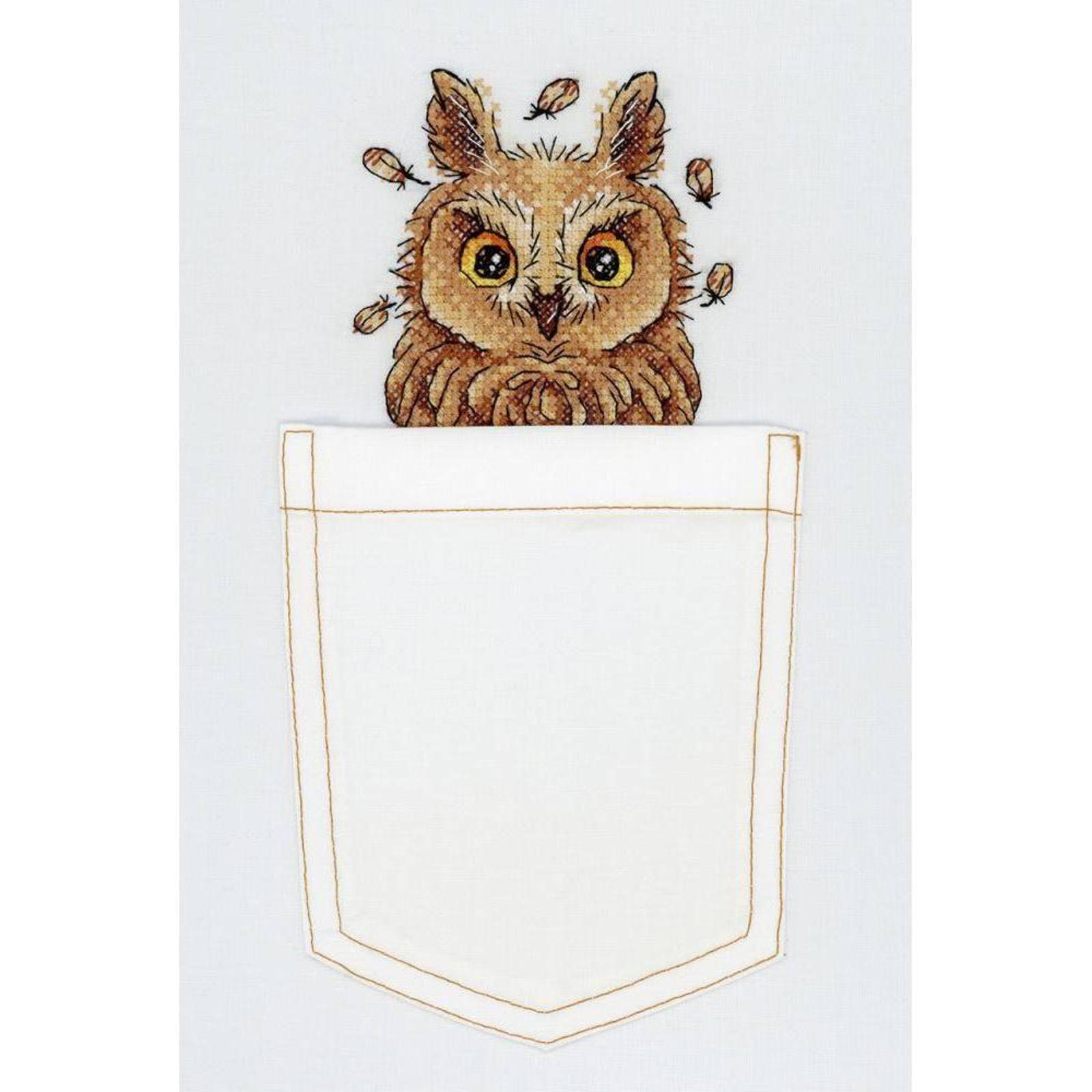 MP Studia Curious Owl Cross Stitch on Clothes Kit