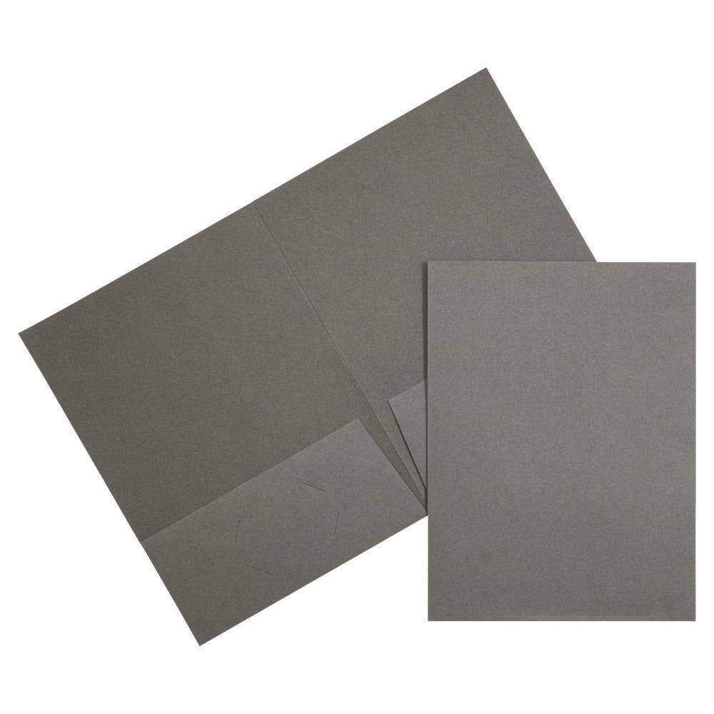 JAM Paper 2-Pocket Textured Linen Business Folders, 6ct.
