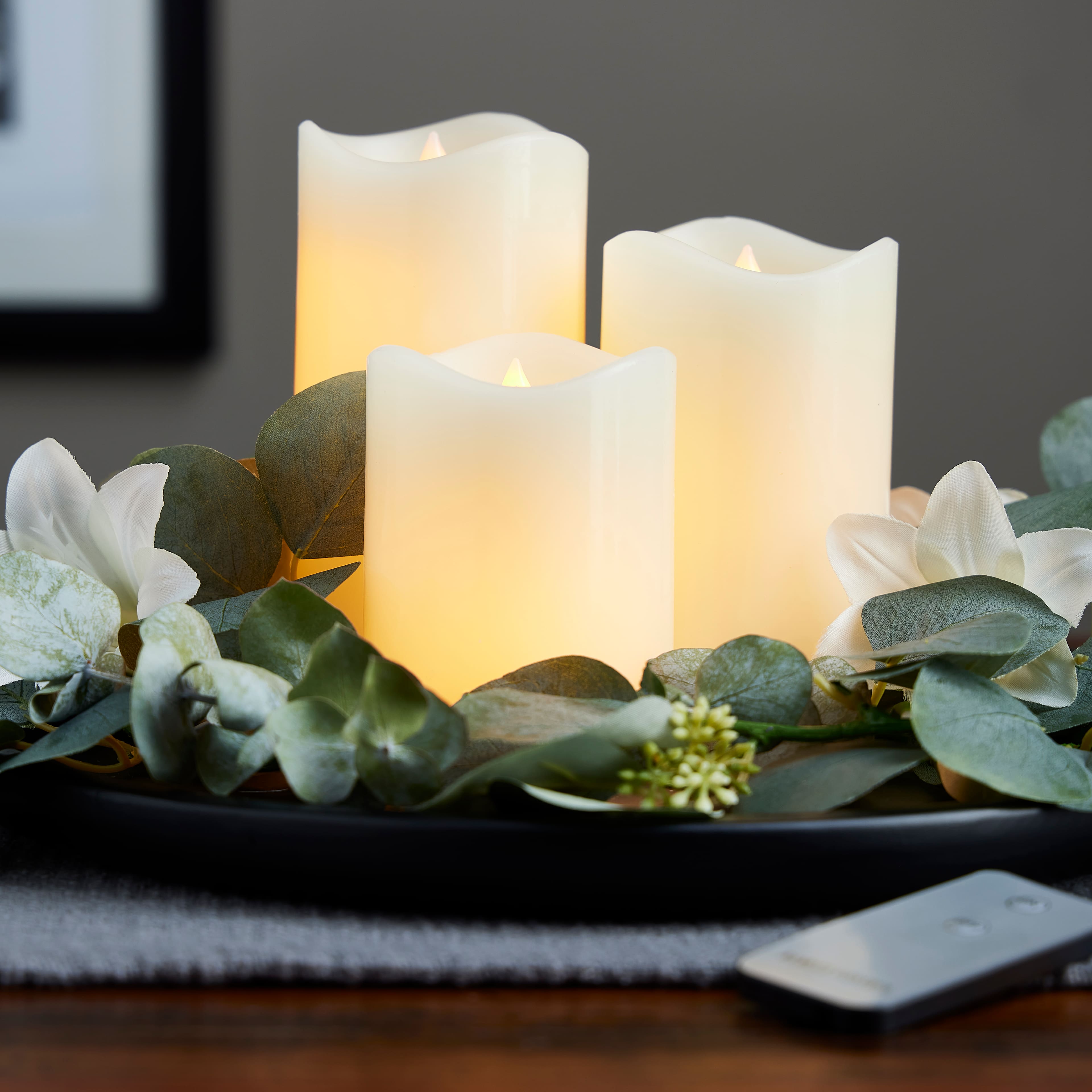 6 Pack: LED Flame Pillar Candle Set by Ashland®