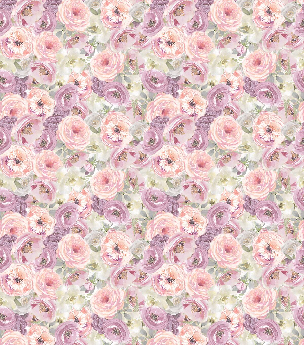 Suzanne Nicoll Peony Packed Floral Cotton Fabric