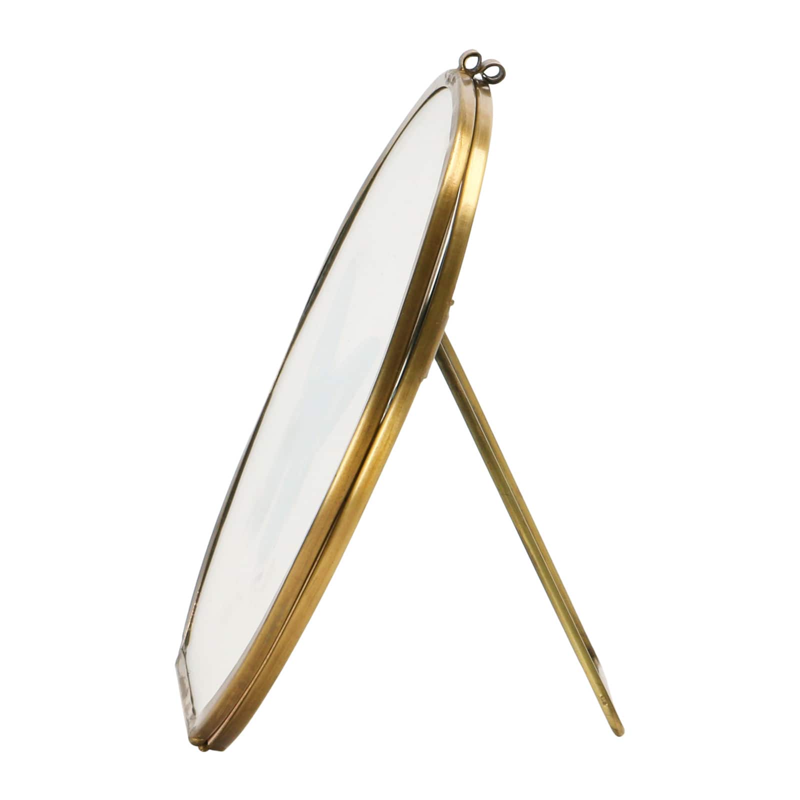 Hello Honey&#xAE; Brass &#x26; Glass 5.5&#x22; x 5.5&#x22; Photo Frame