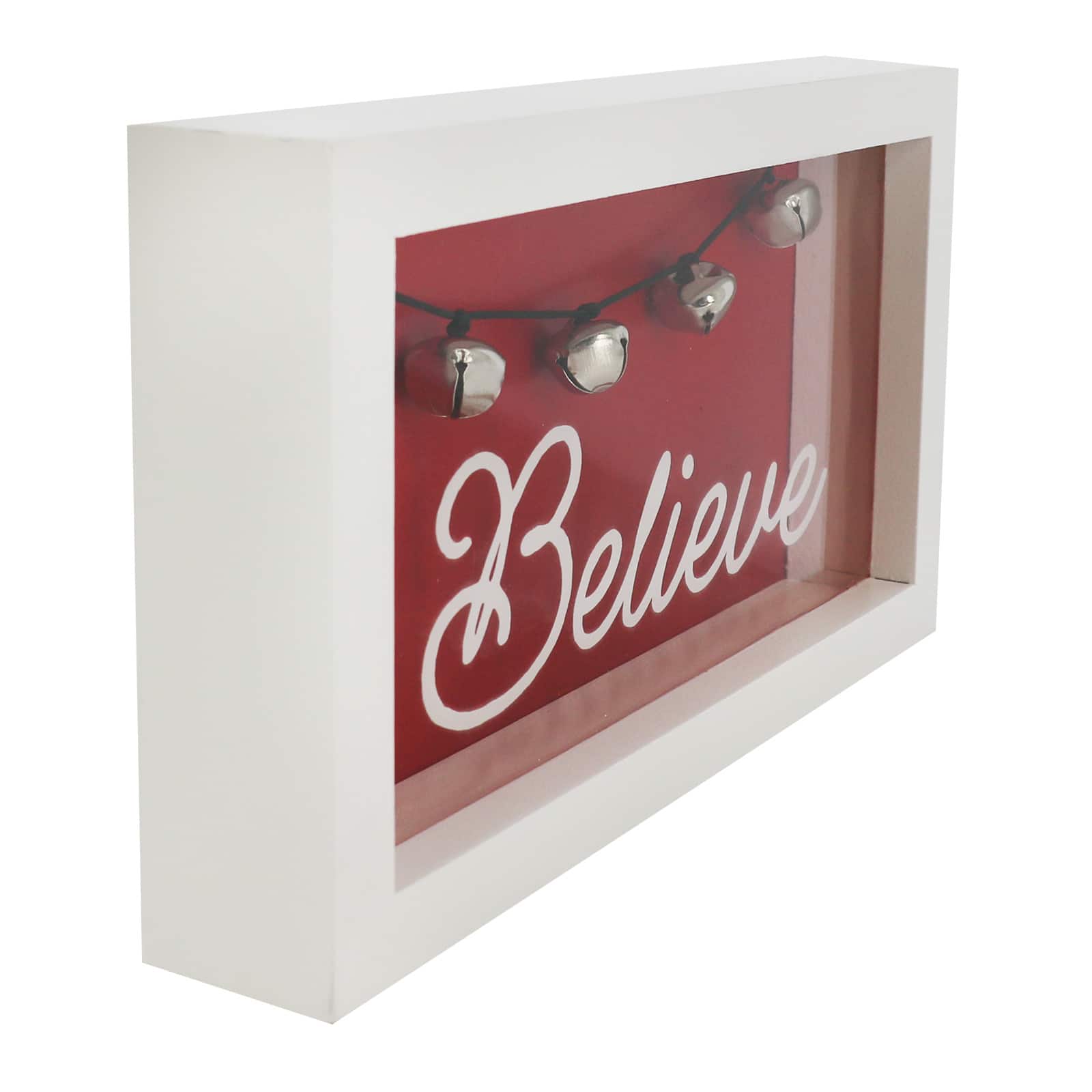 9&#x22; Red &#x26; White Believe Bells Tabletop D&#xE9;cor by Ashland&#xAE;