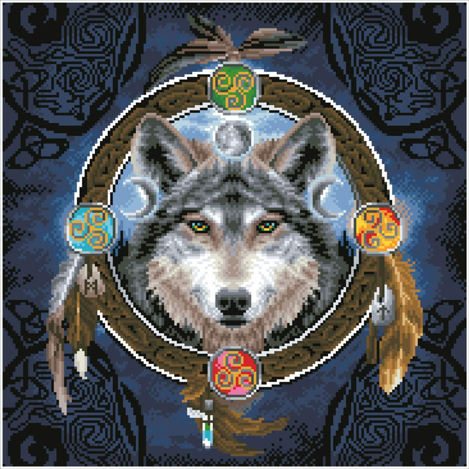 Diamond Dotz&#xAE; Celtic Wolf Guide Diamond Painting Kit