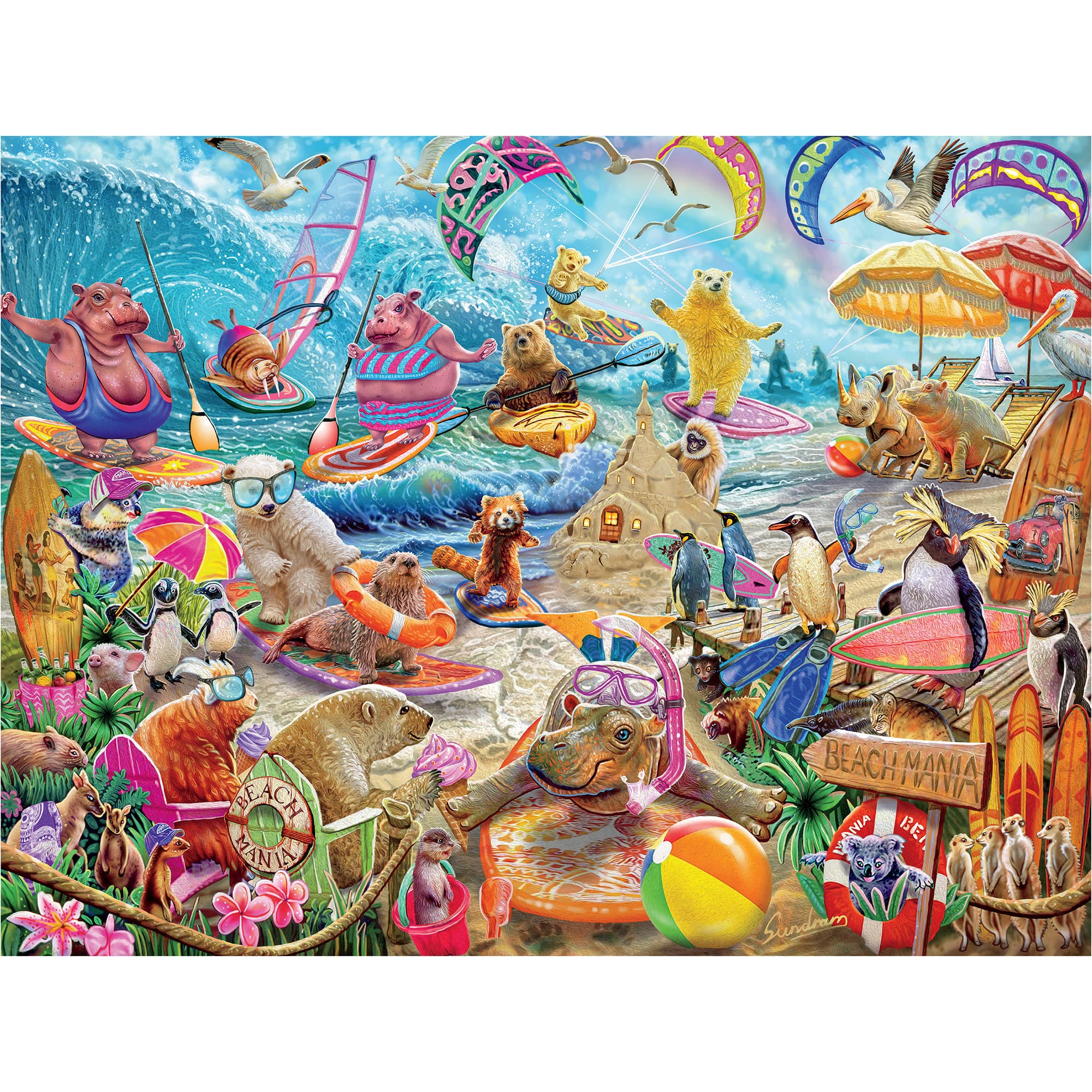 Paws Gone Wild - Sunroom Pups - 550 Piece Puzzle –