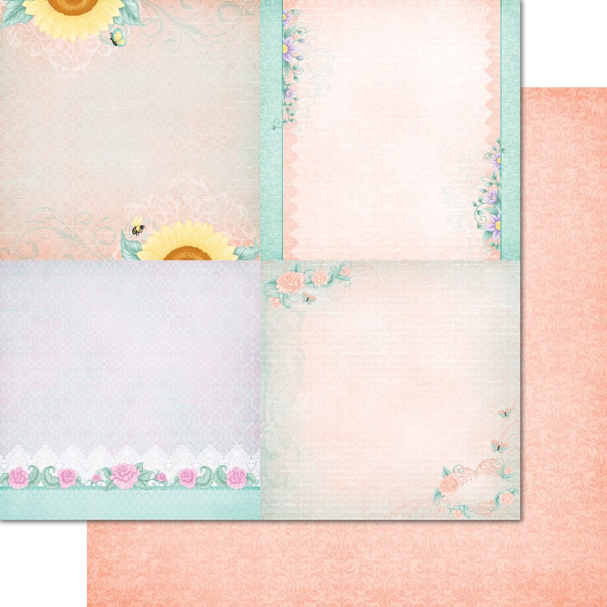 Heartfelt Creations&#xAE; Floral Banners Double-Sided Paper Pad, 12&#x22; x 12&#x22;