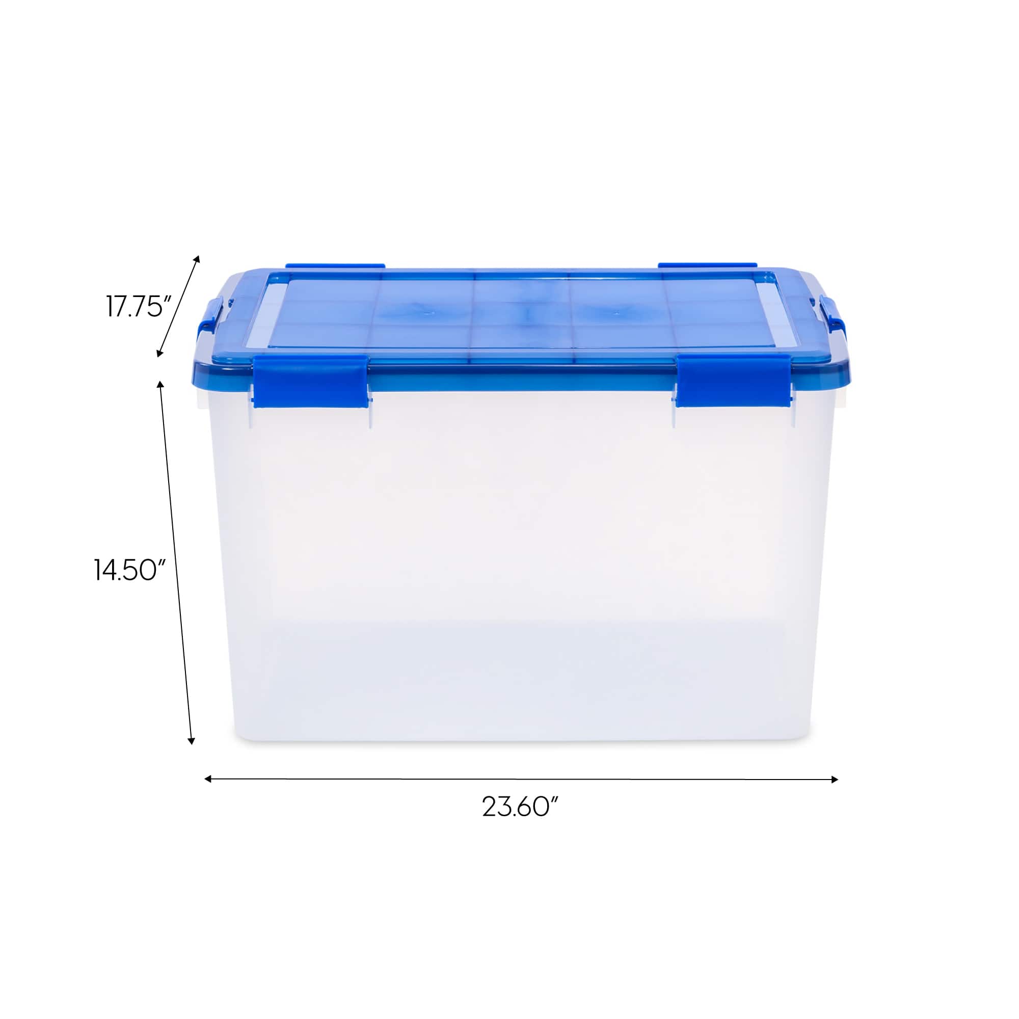 IRIS® Letter & Legal Size Element Resistant Clear File Box