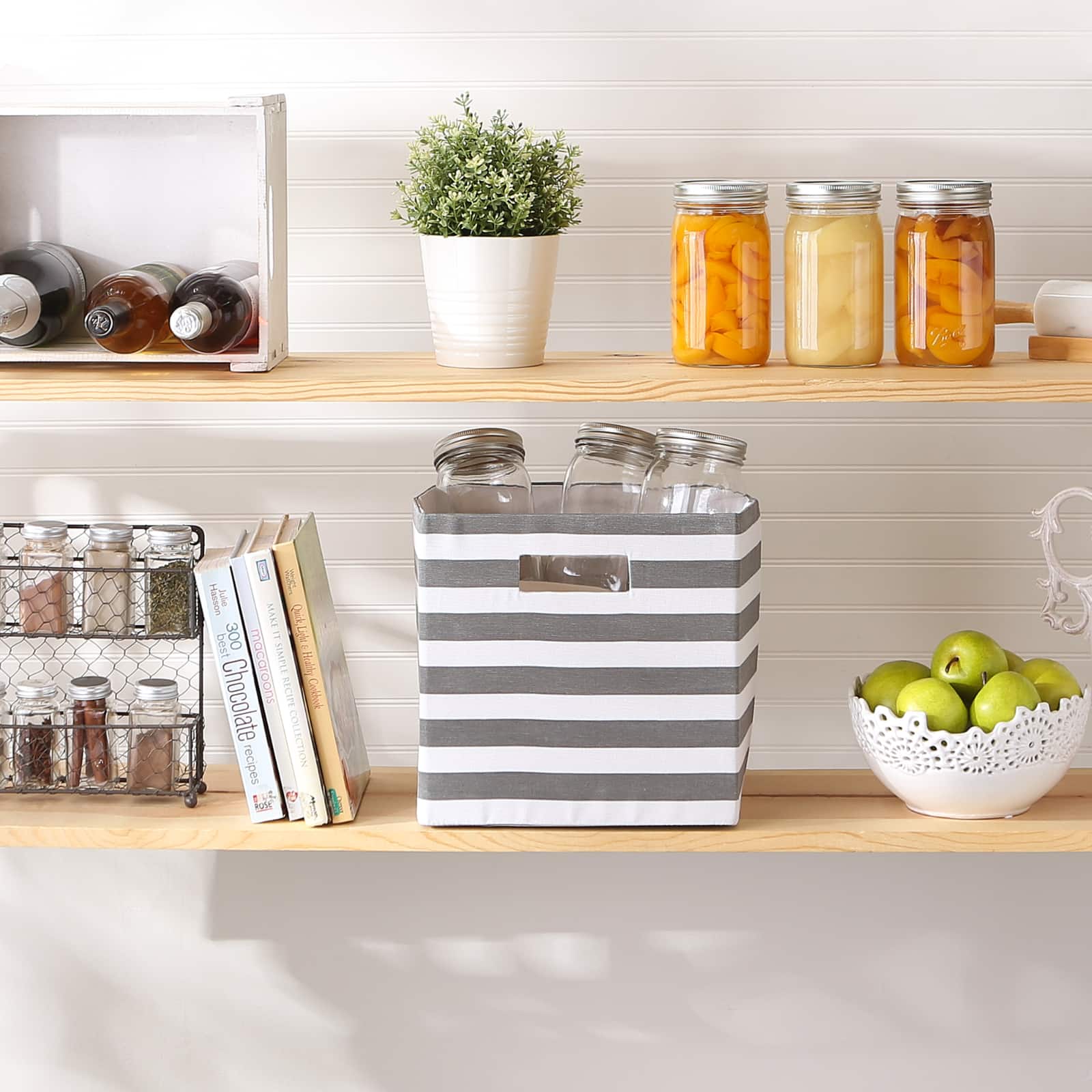 DII&#xAE; 11&#x22; Polyester Stripes Storage Cube