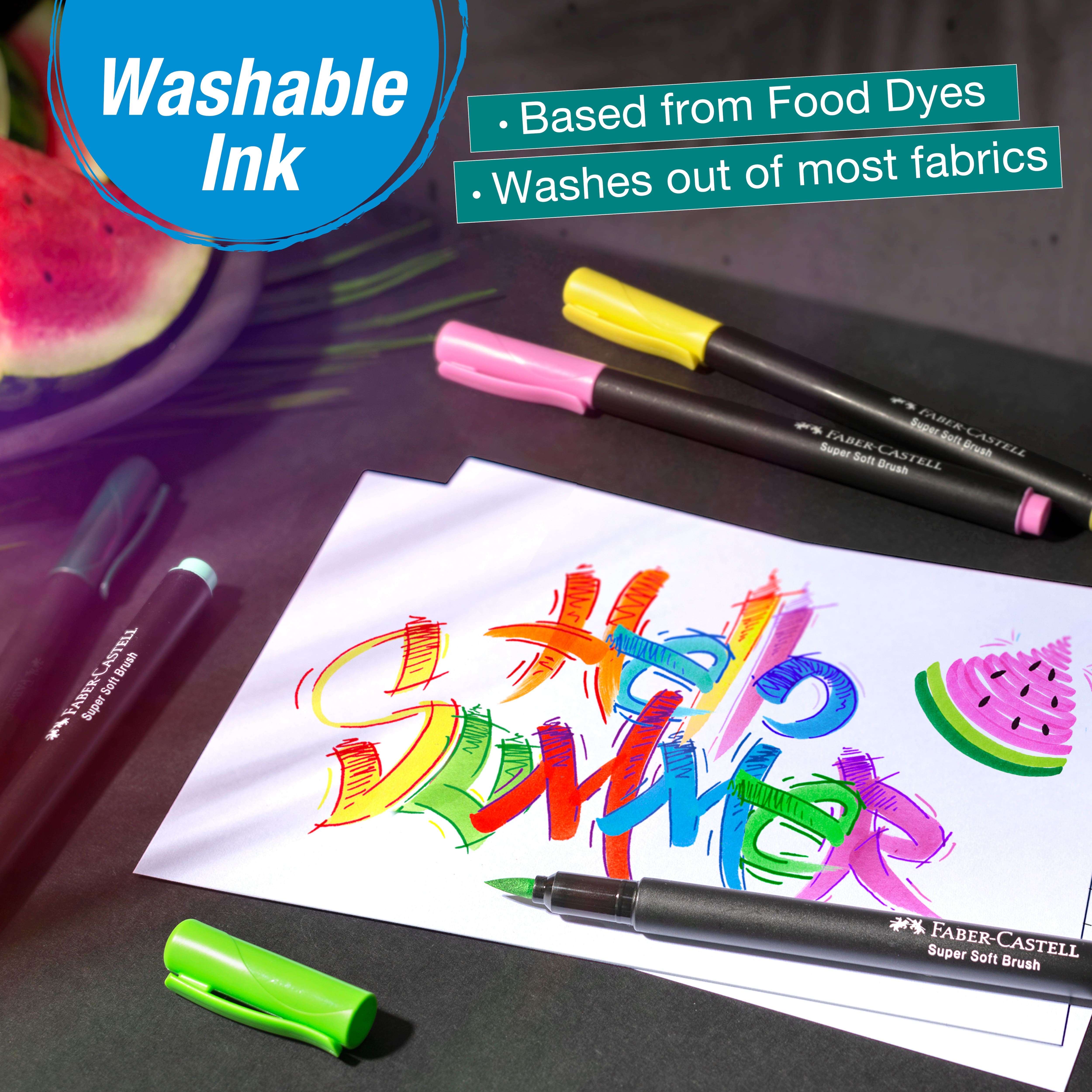 Faber-Castell® 10 Colour Black Edition Felt Tip Brush Pens