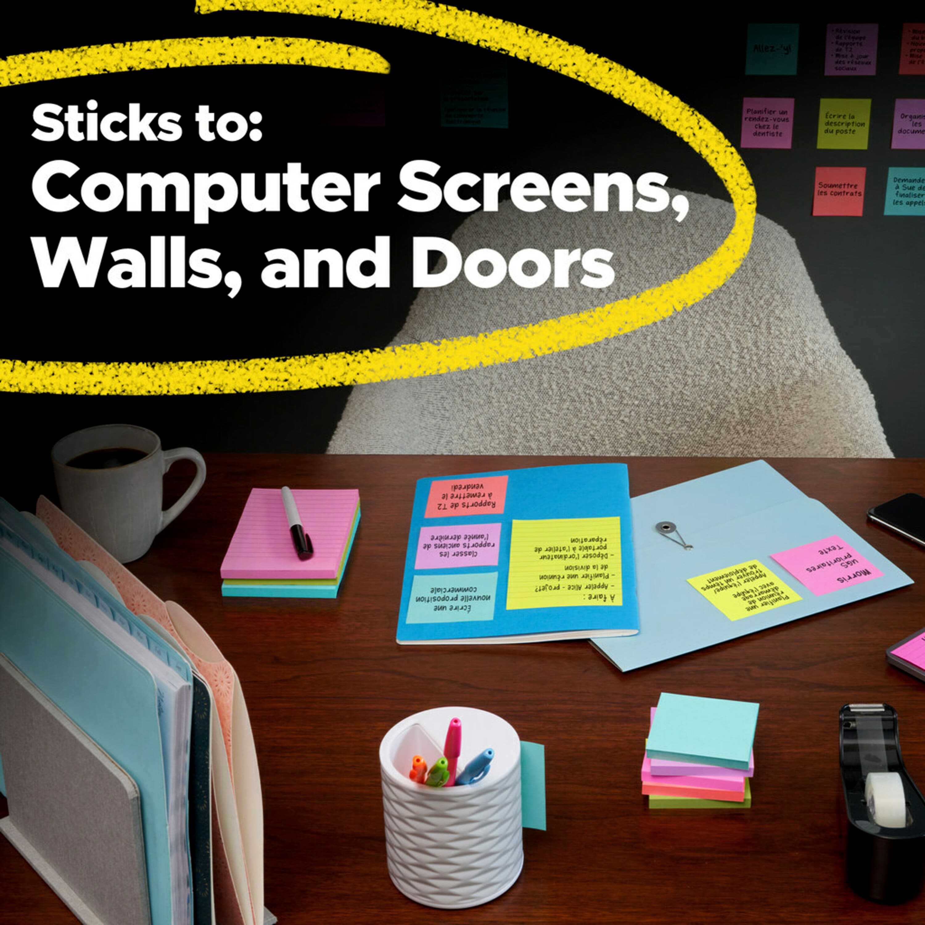 Post-It&#xAE; Energy Boost Collection Super Sticky Notes
