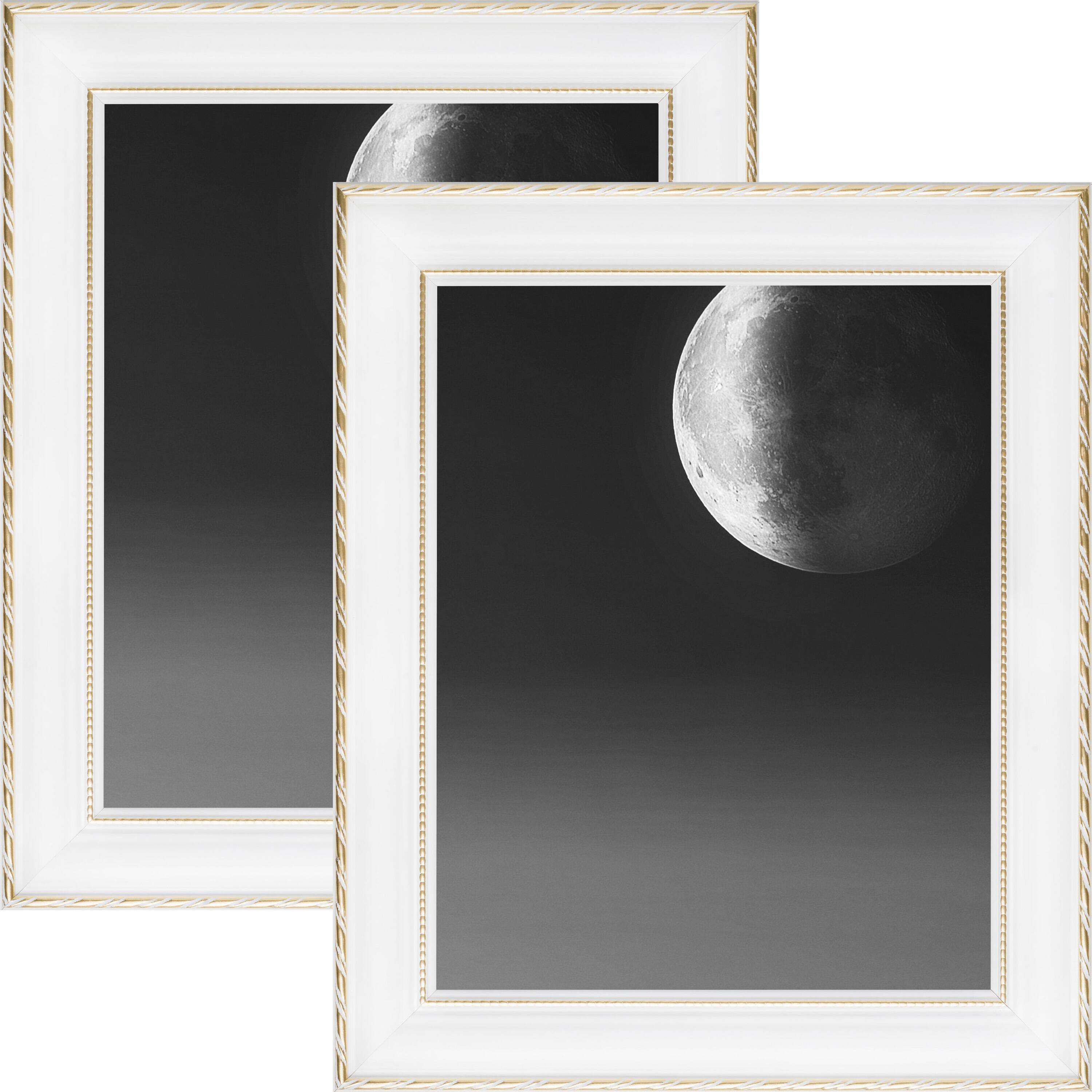 2 Pack Craig Frames Victoria White and Gold Picture Frame