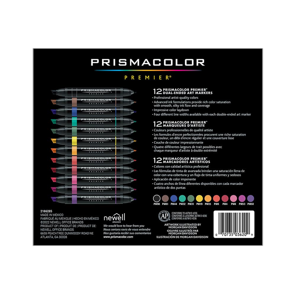 Prismacolor® Premier® Primary Dual-Ended Art Markers, 12ct.