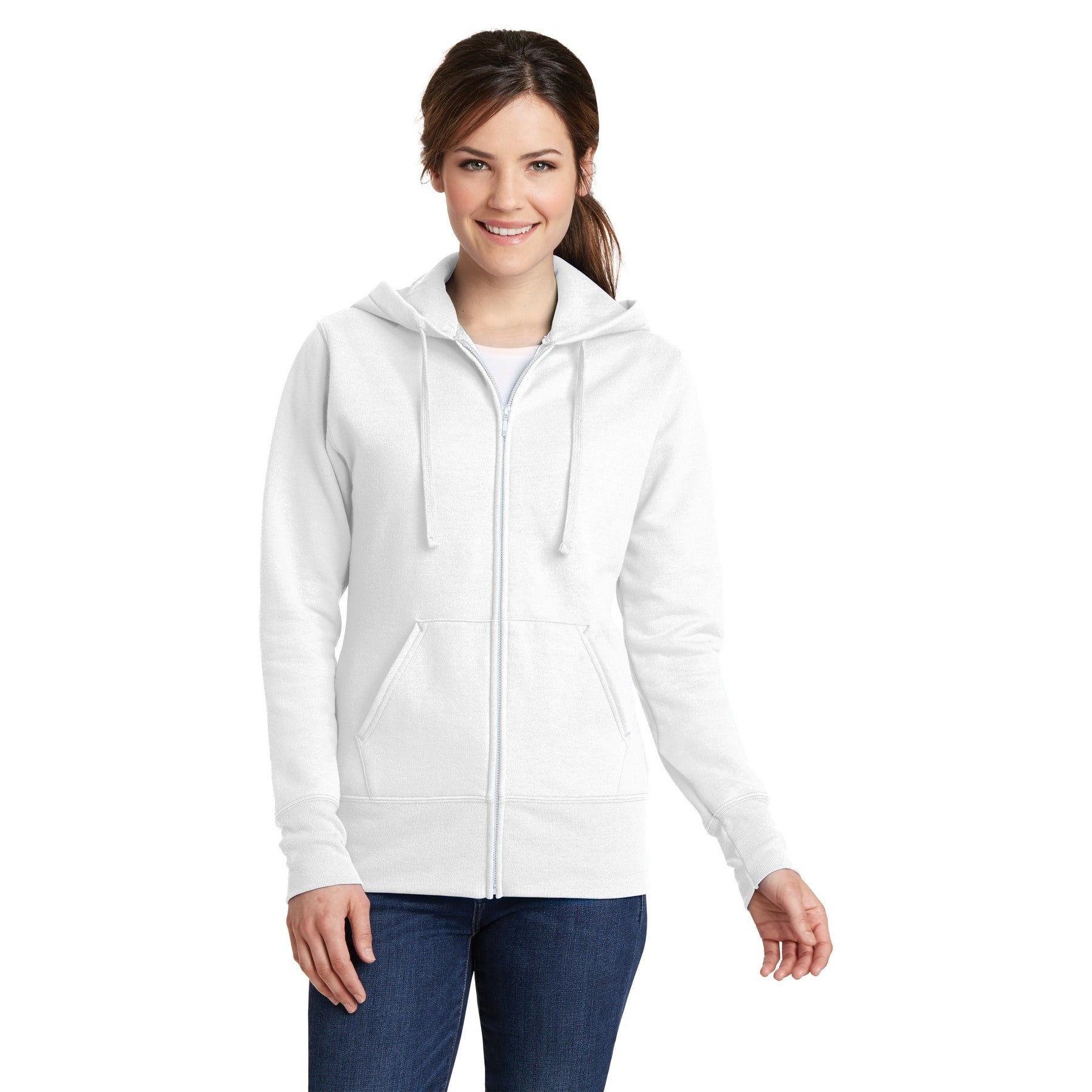 Port &#x26; Company&#xAE; Ladies Core Fleece Full-Zip Hooded Sweatshirt