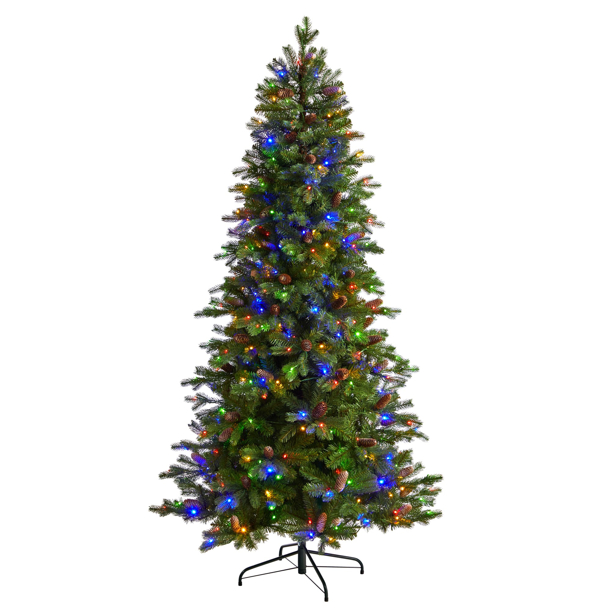 7ft. Pre-Lit Fraser Fir Artificial Christmas Tree, Color Changing LED Lights