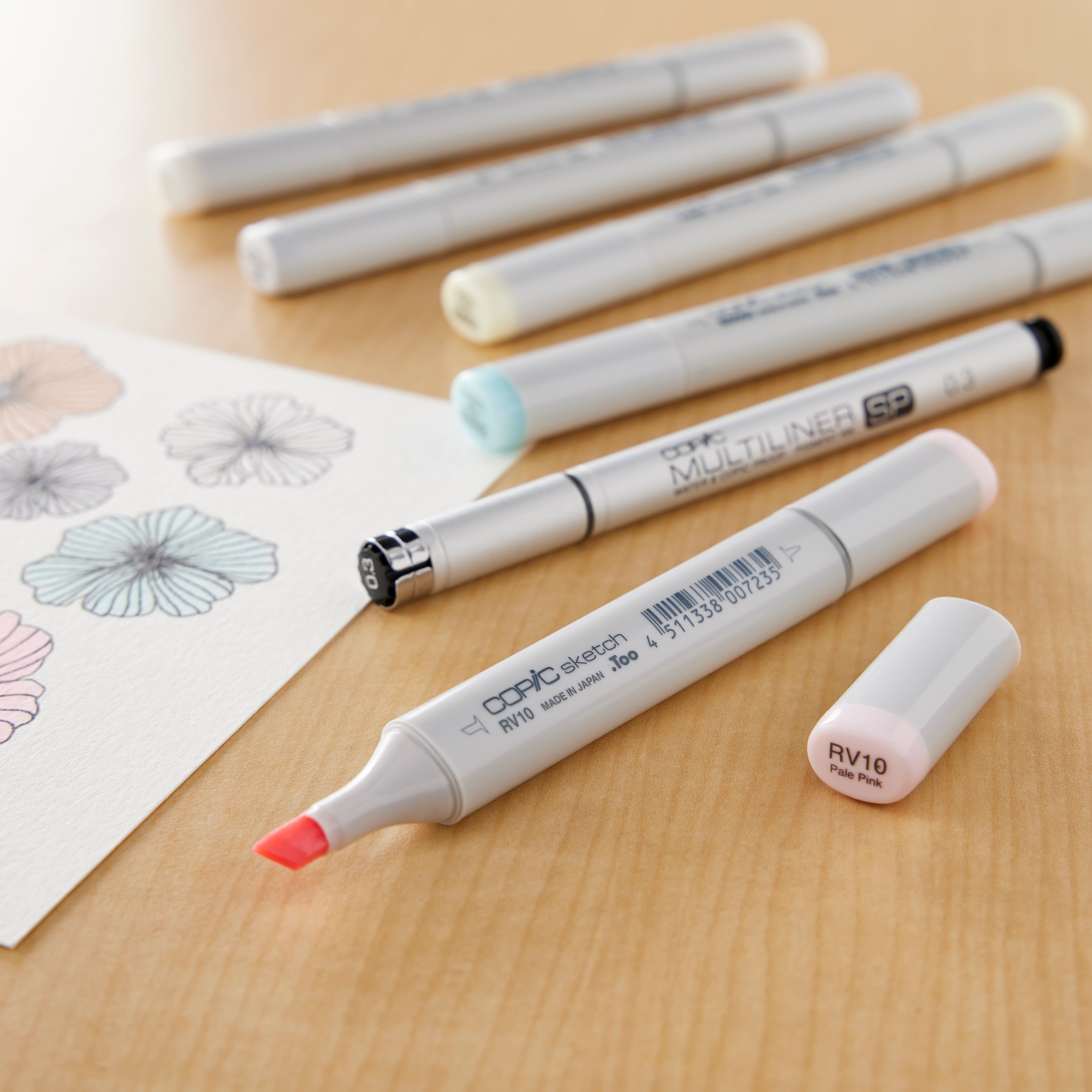 Copic Sketch 6 pc Marker Set, Floral Favorites 1, Dual-Tipped