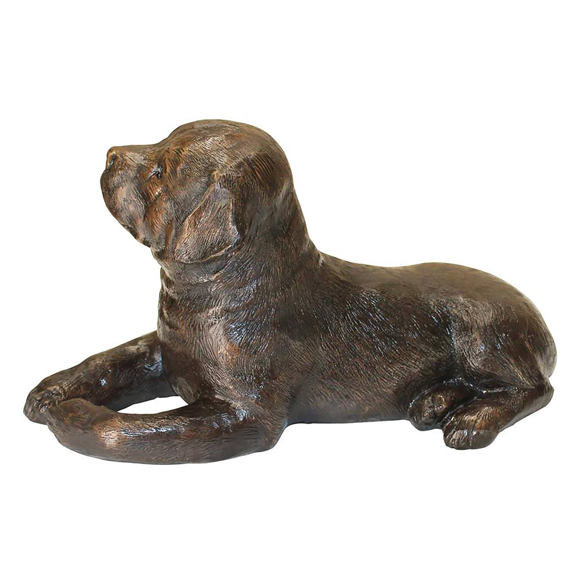 Design Toscano 15&#x22; Cast Bronze Labrador Puppy Garden Statue