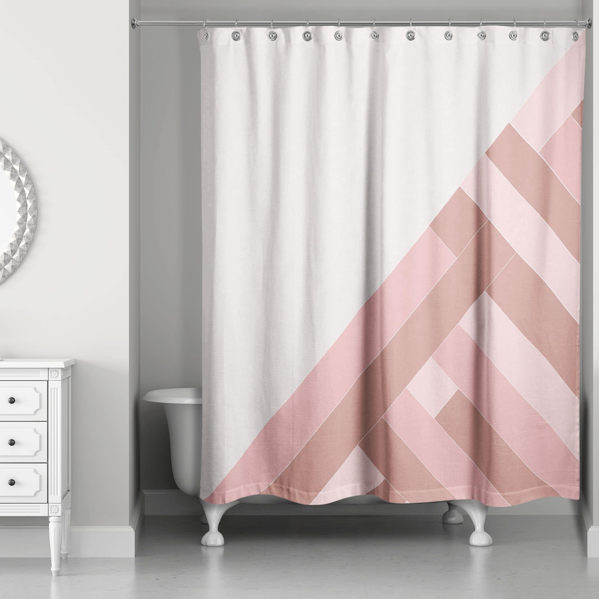 Rectangle Lines 71" x 74" Shower Curtain