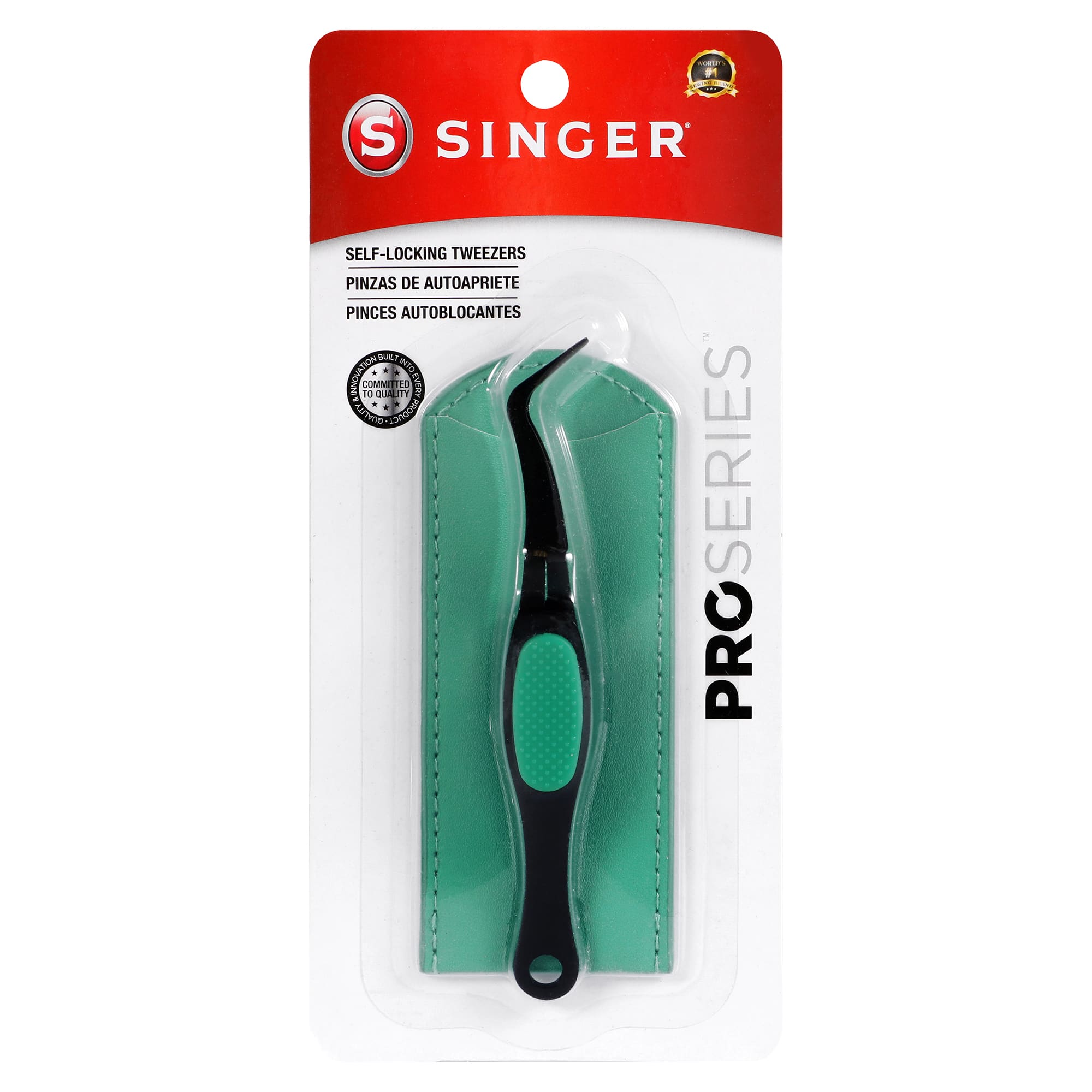SINGER&#xAE; ProSeries&#x2122; Self-Locking Tweezer with Storage Sleeve