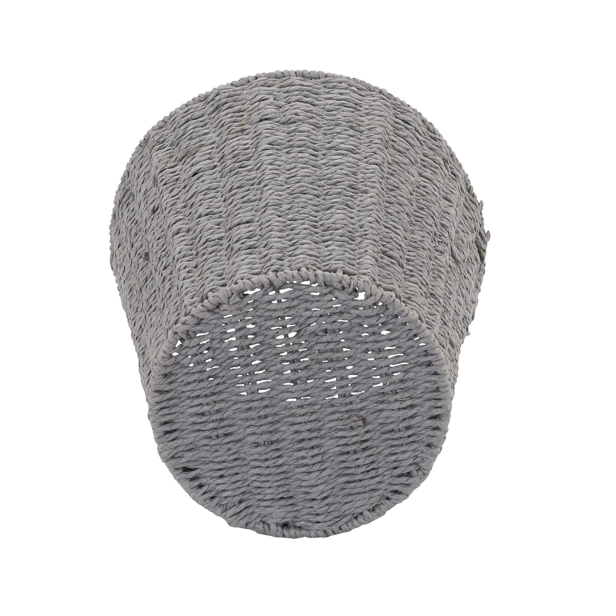 Household Essentials Gray Woven Paper Rope Waste Basket