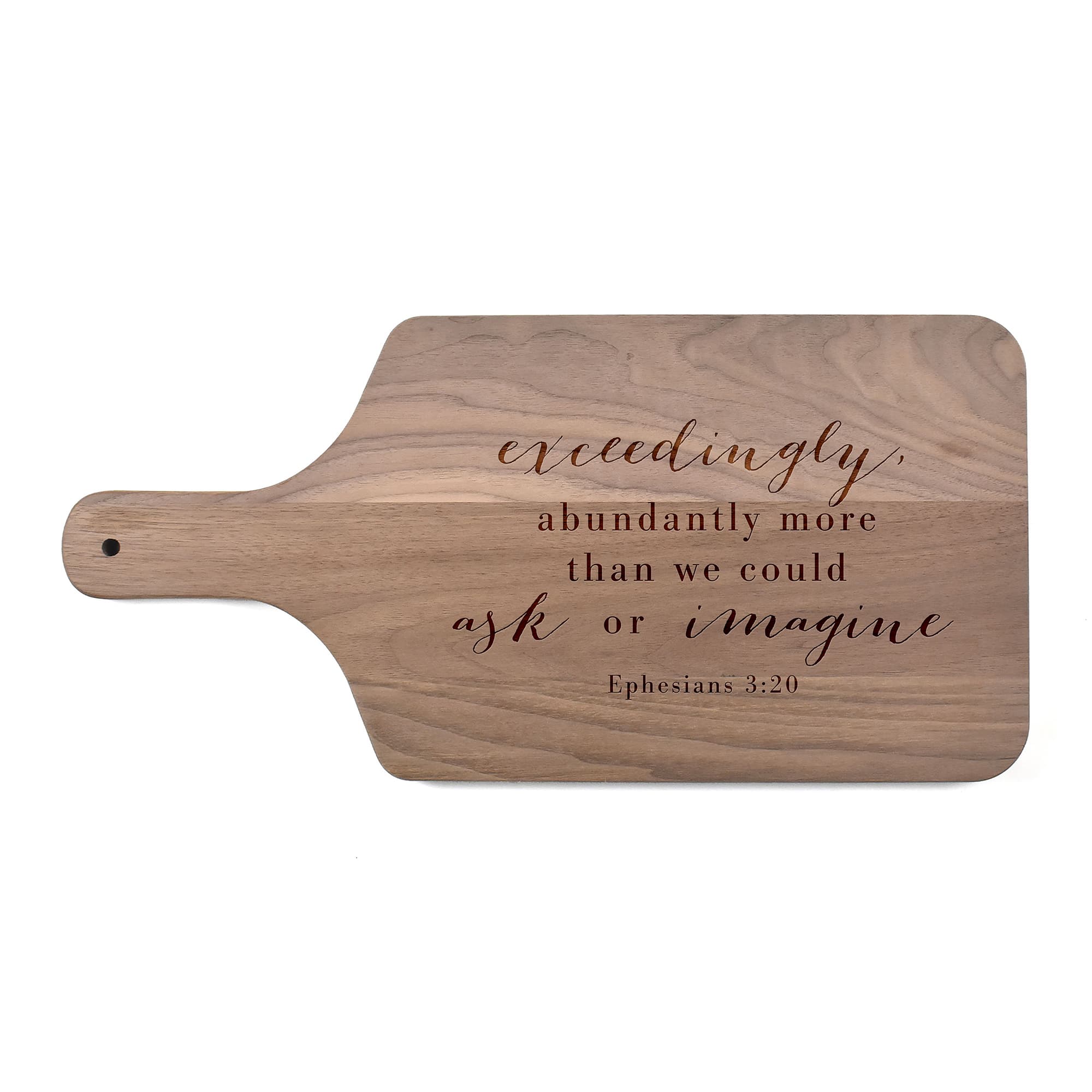 17&#x22; Abundantly More Walnut Paddle Cutting Board