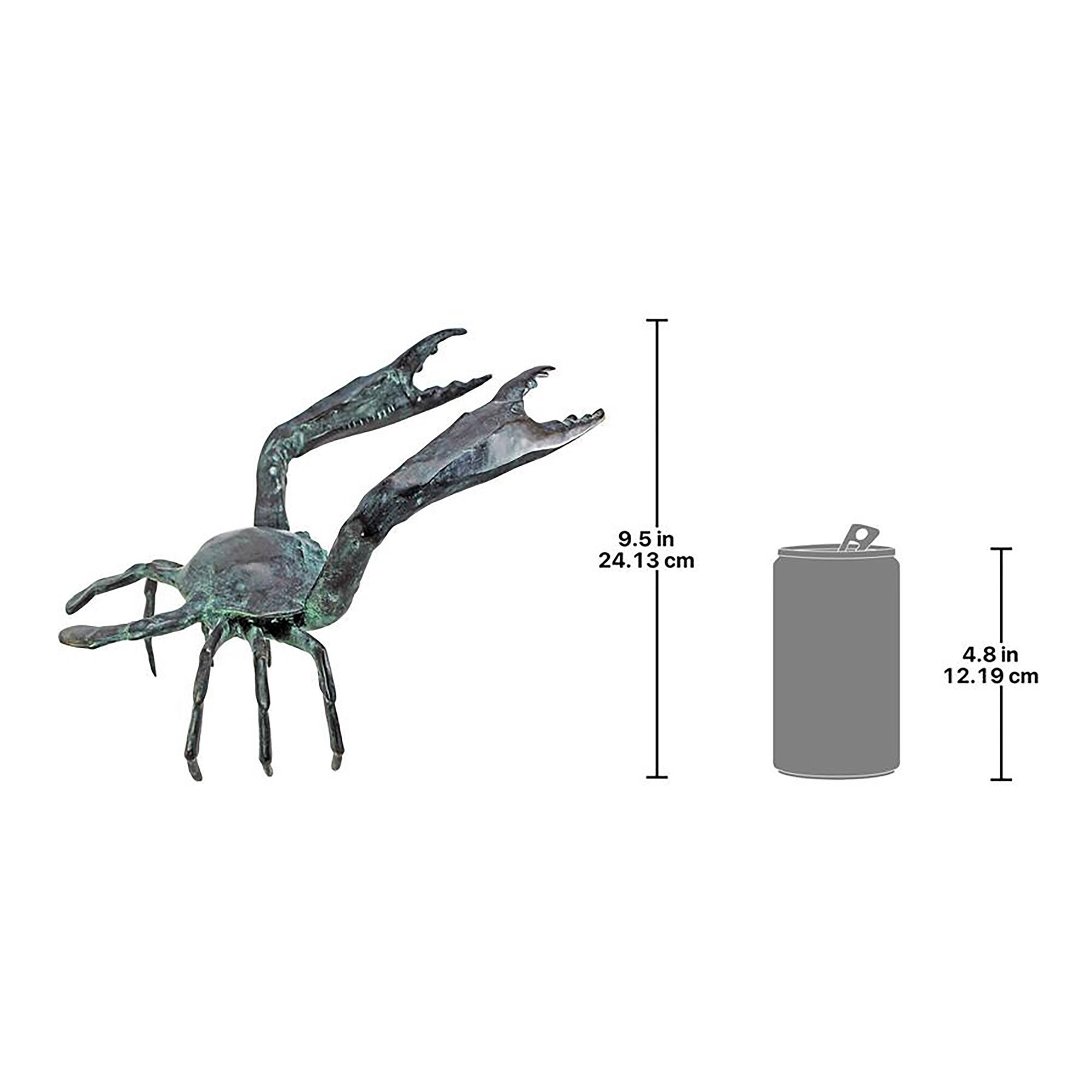Design Toscano 10&#x22; Bronze Crab Sculpture