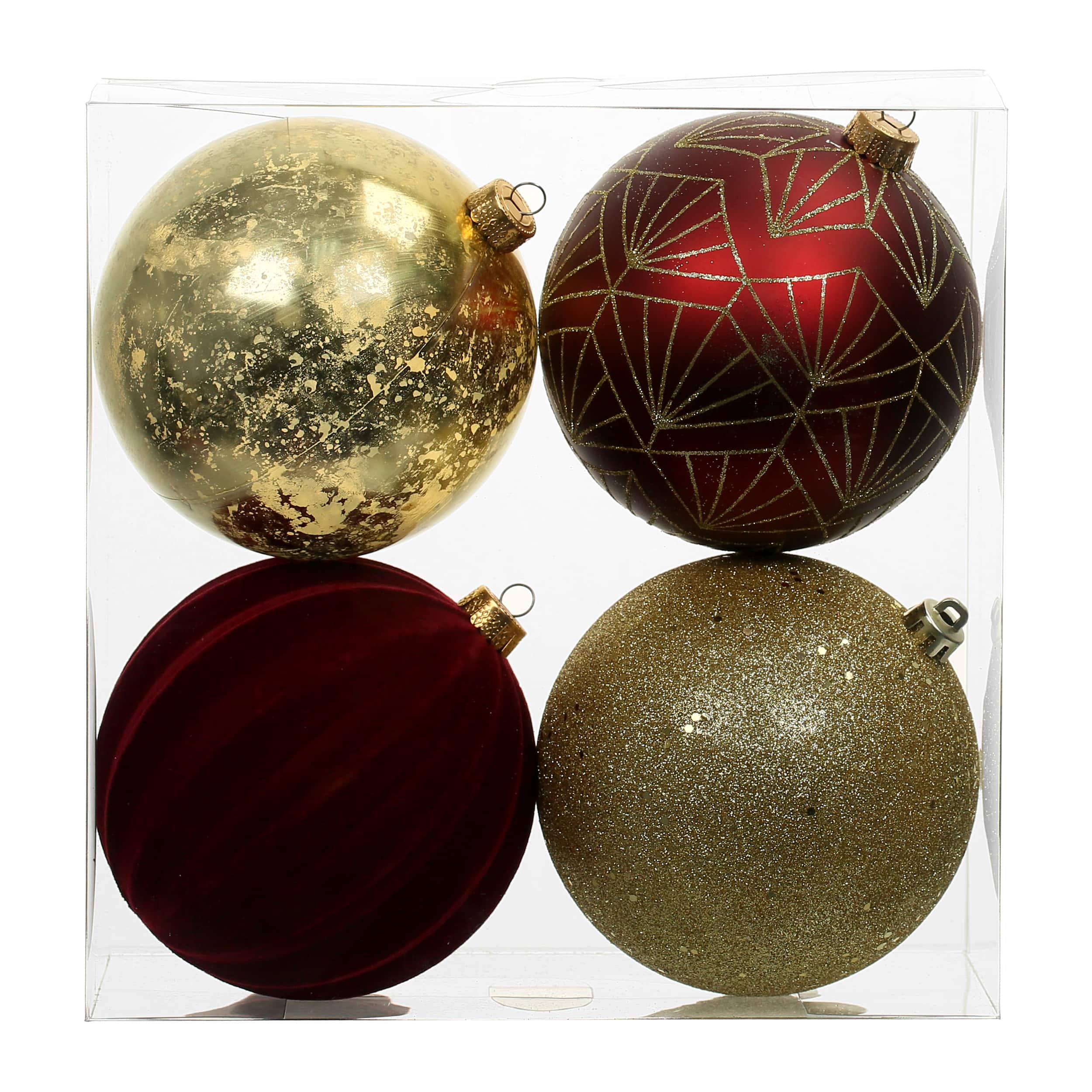 4 Pack 4.7&#x22; Berry Jolly Shatterproof Ball Ornaments by Ashland&#xAE;