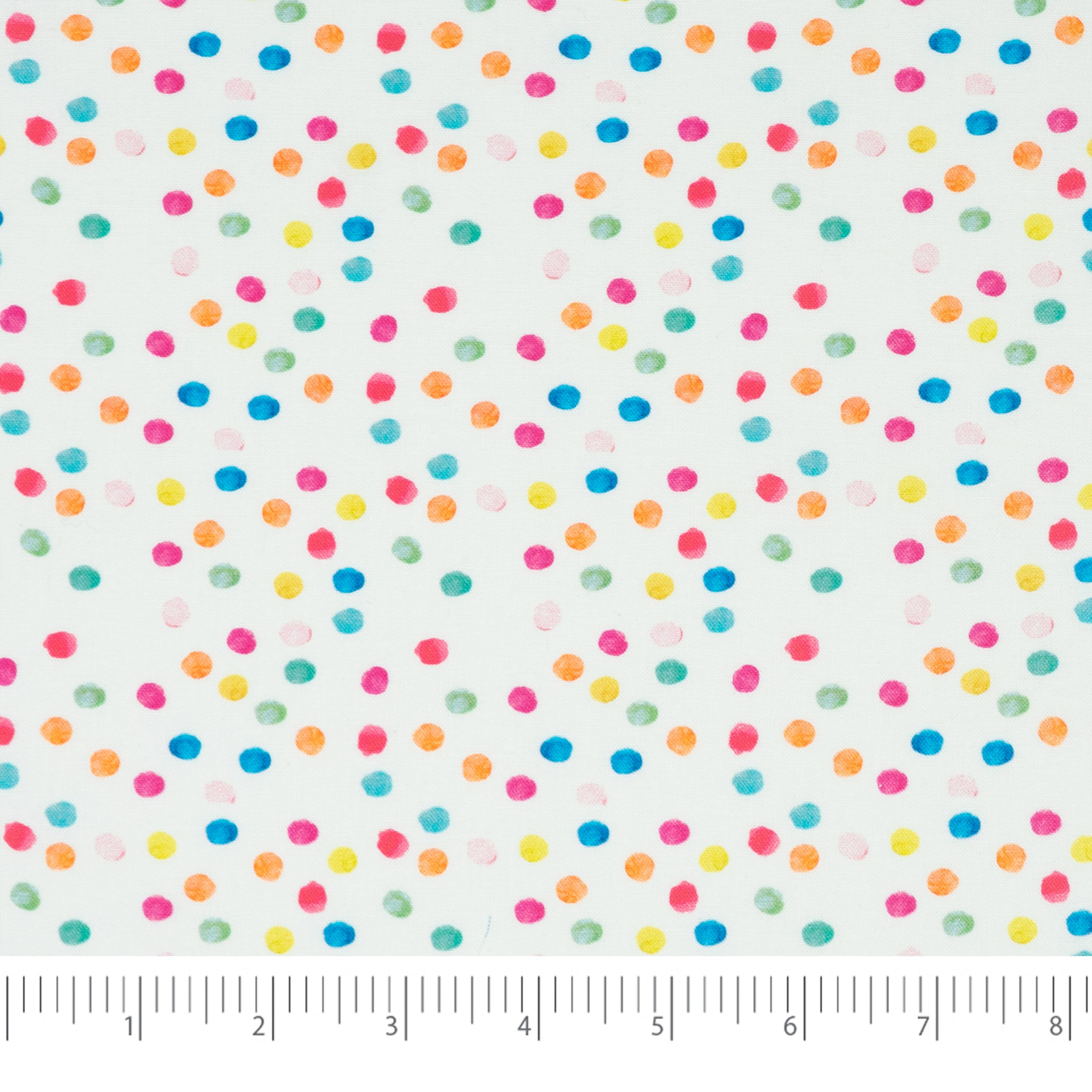 SINGER® Multicolored Polka Dot Cotton Fabric