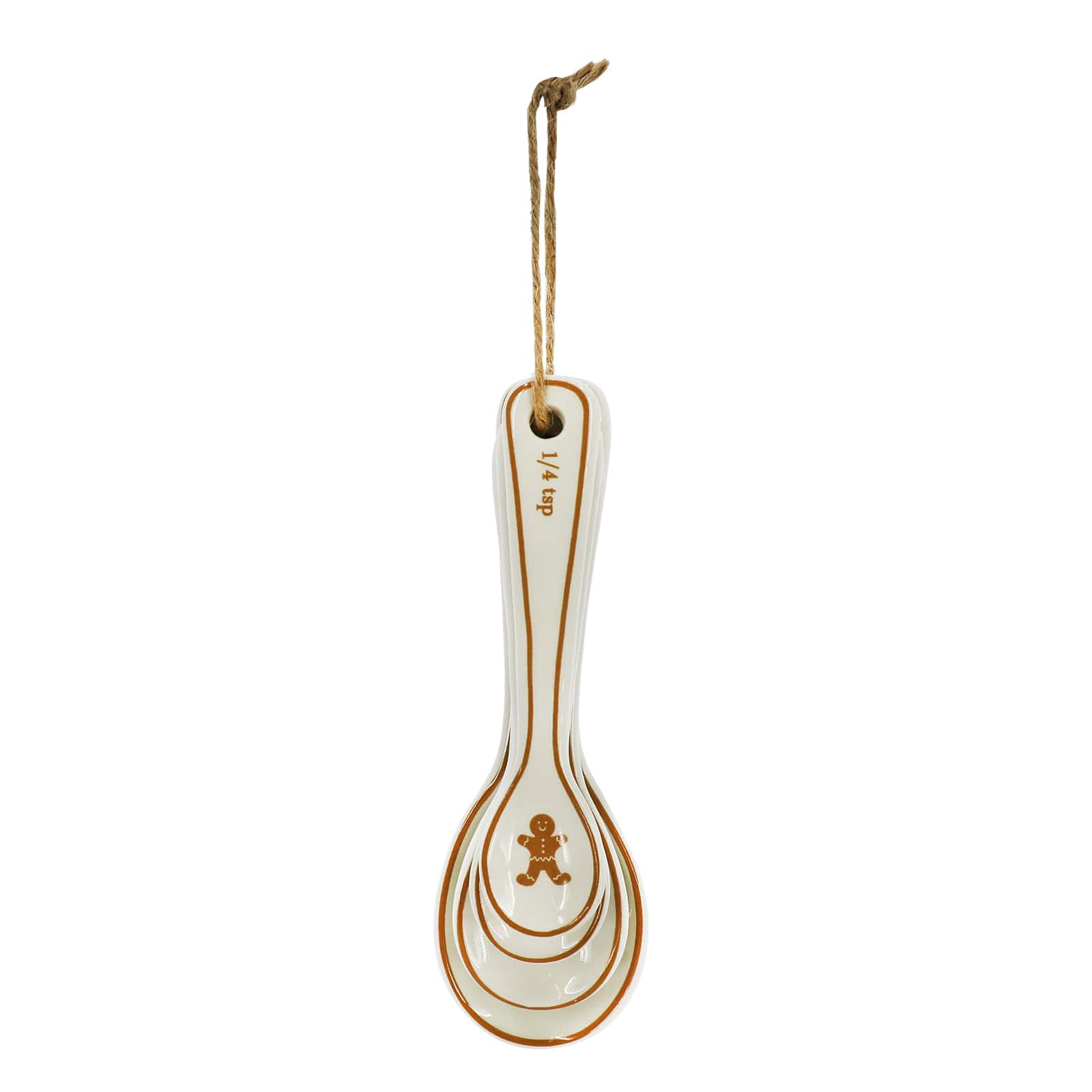 Gingerbread Ceramic Measuring Spoon Set by Ashland&#xAE;
