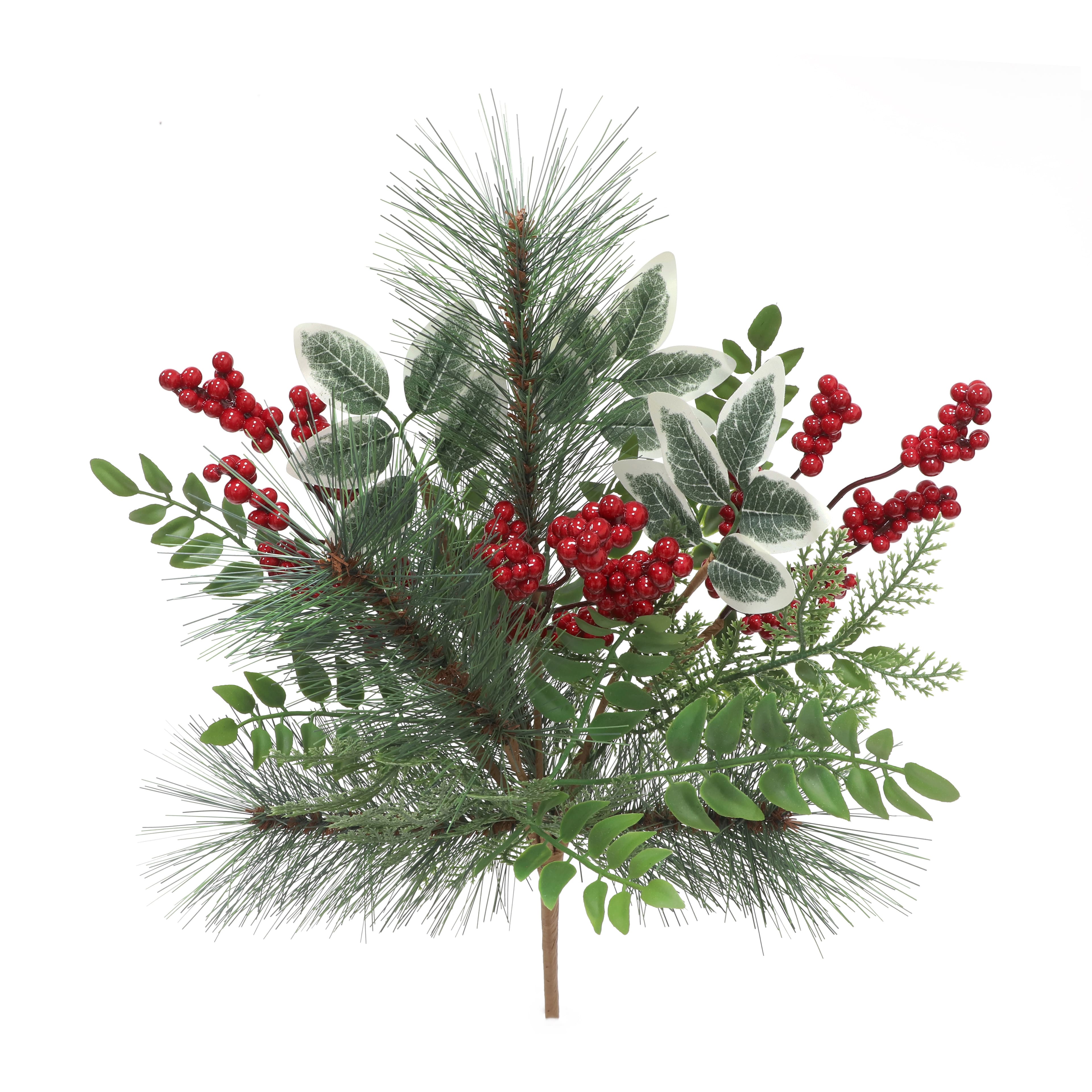 19&#x22; Red Berry, Pine &#x26; Cedar Deluxe Bush by Ashland&#xAE;