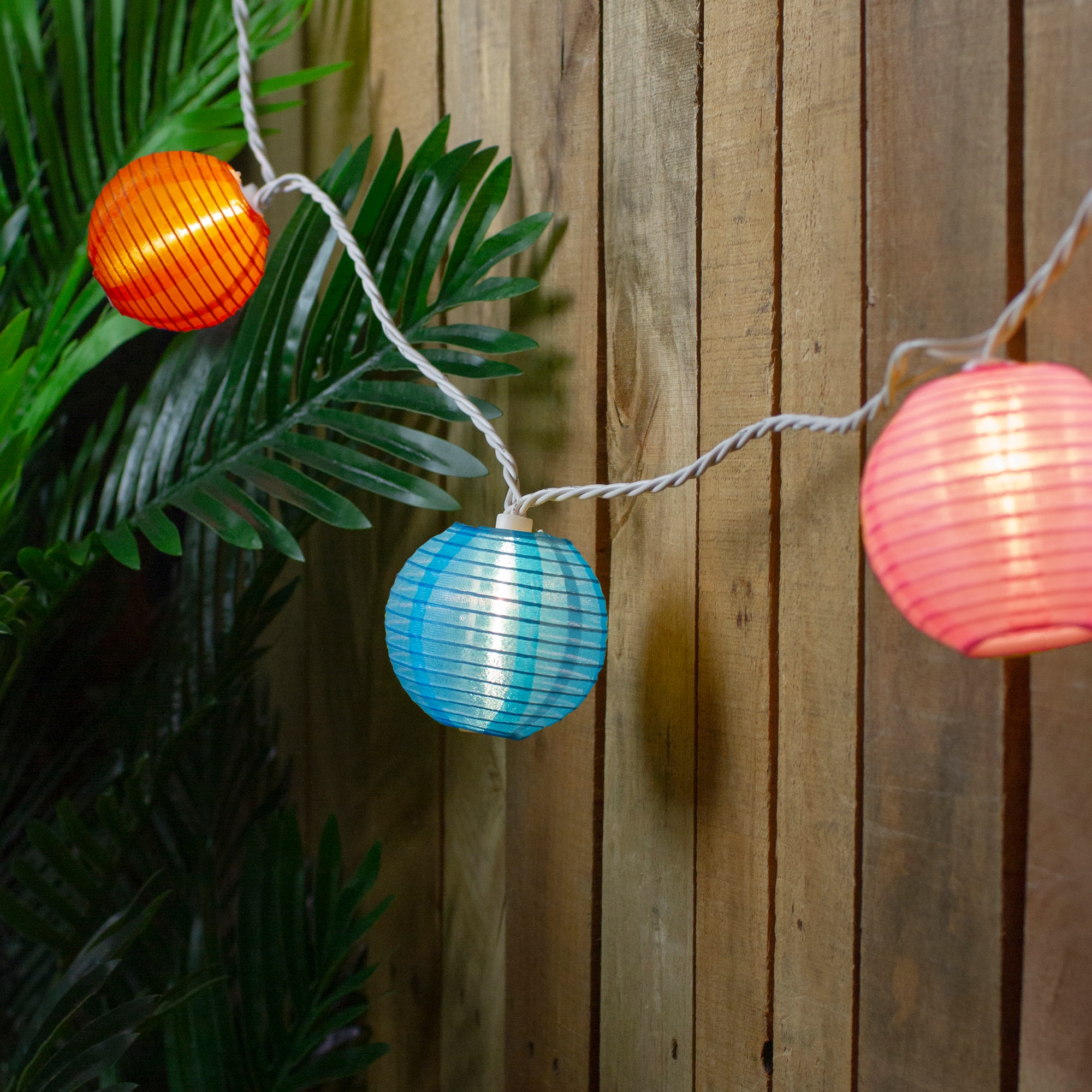 10ct. Summer Paper Lantern String Lights