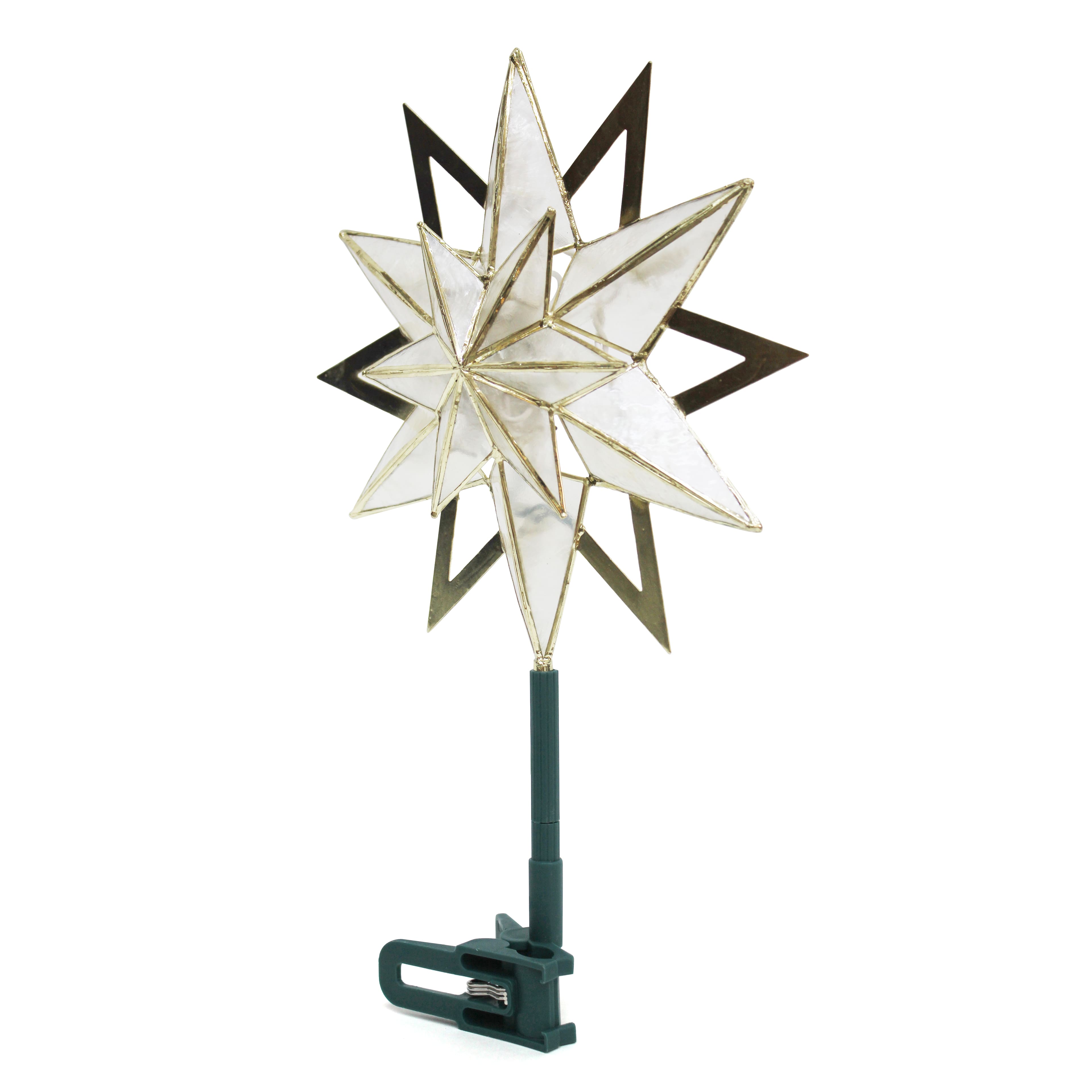 GE StayBright&#xAE; 16ct. Warm White LED Capiz-Style Star Tree Top