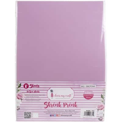 Dress My Craft® Shrink Prink A4 Frosted Plastic Sheets, 10ct
