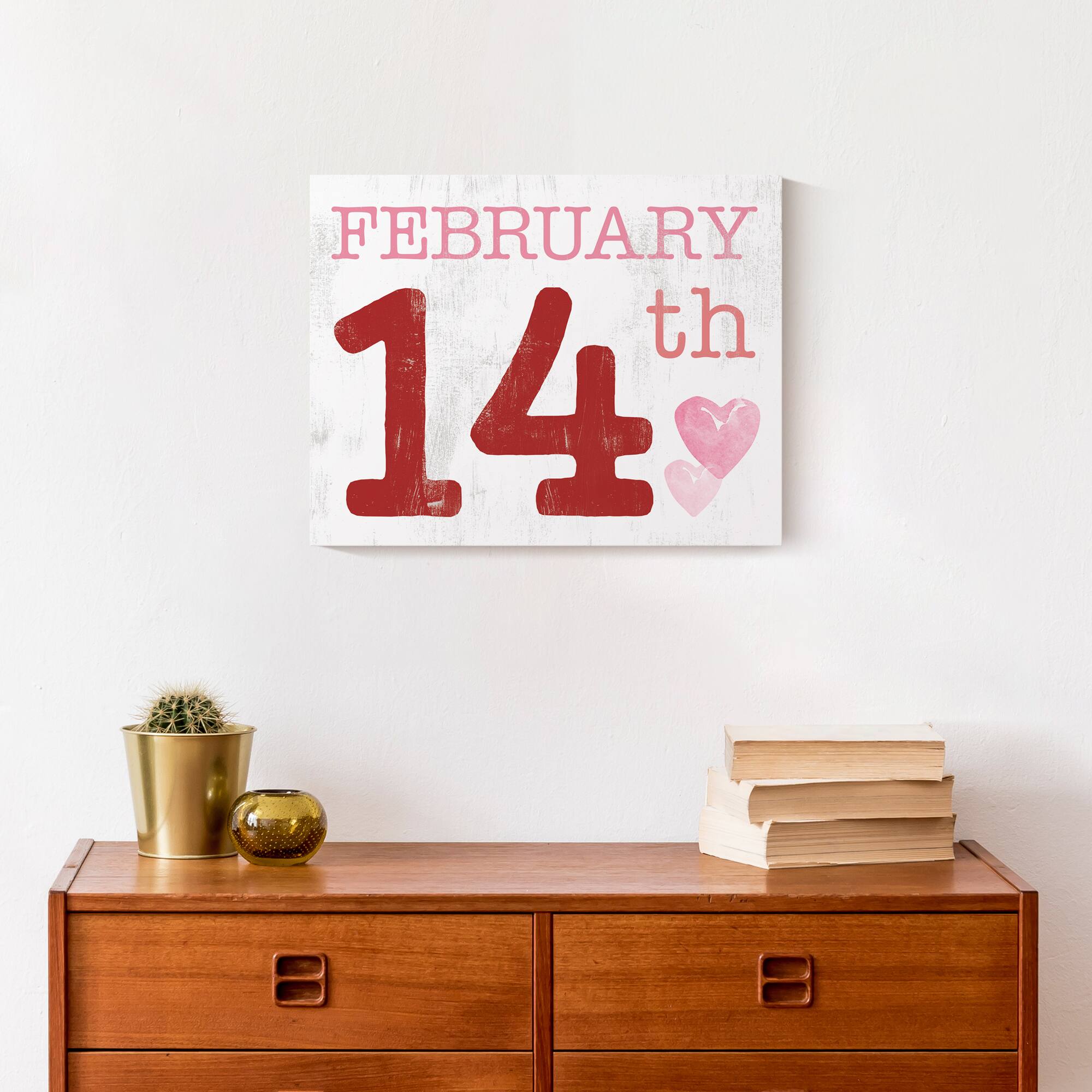 February Valentine's Date Canvas Wall Art