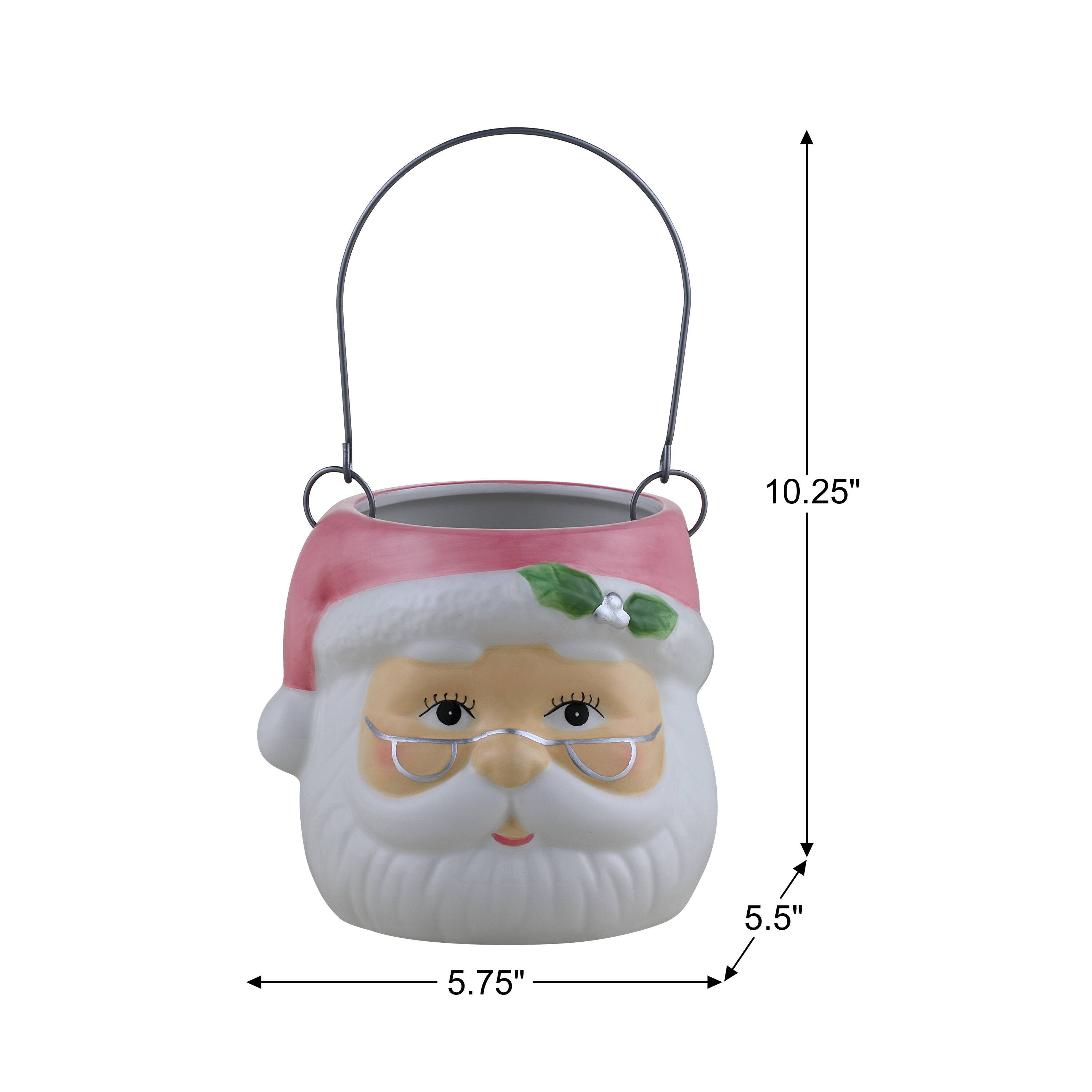 5" Santa Claus Nostalgic Ceramic Container