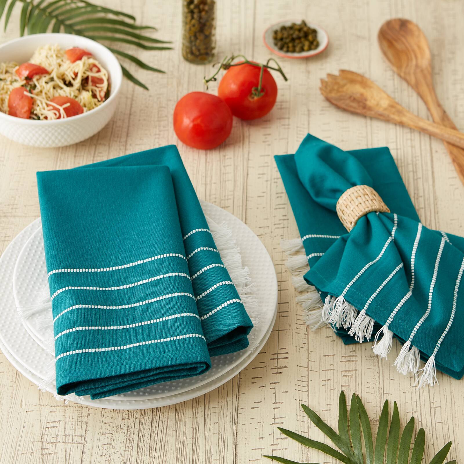 DII&#xAE; Striped Tassel Napkins, 4ct.