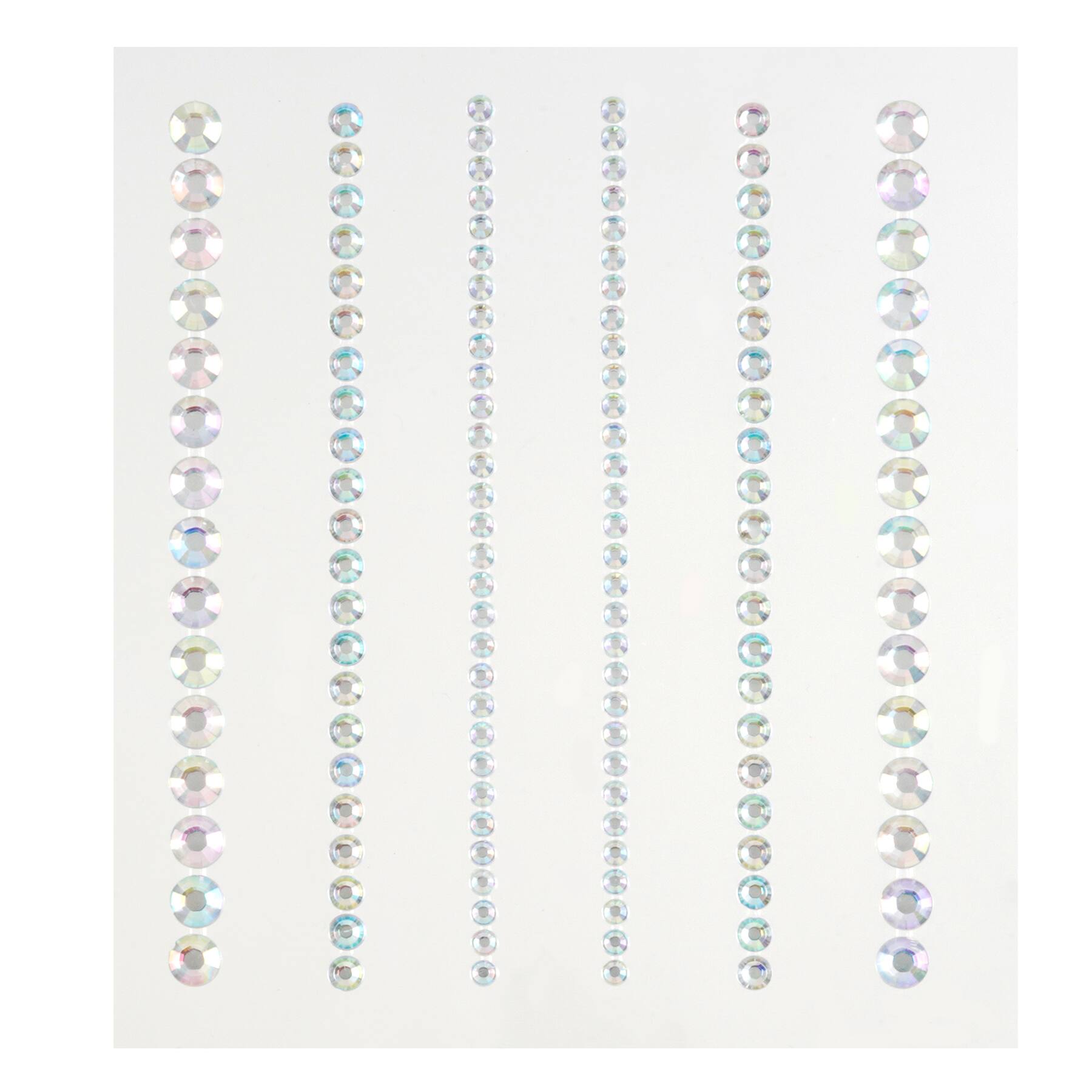 12 Packs: 6 ct. (72 total) Clear Iridescent Gem Strip Bling Stickers by Recollections™