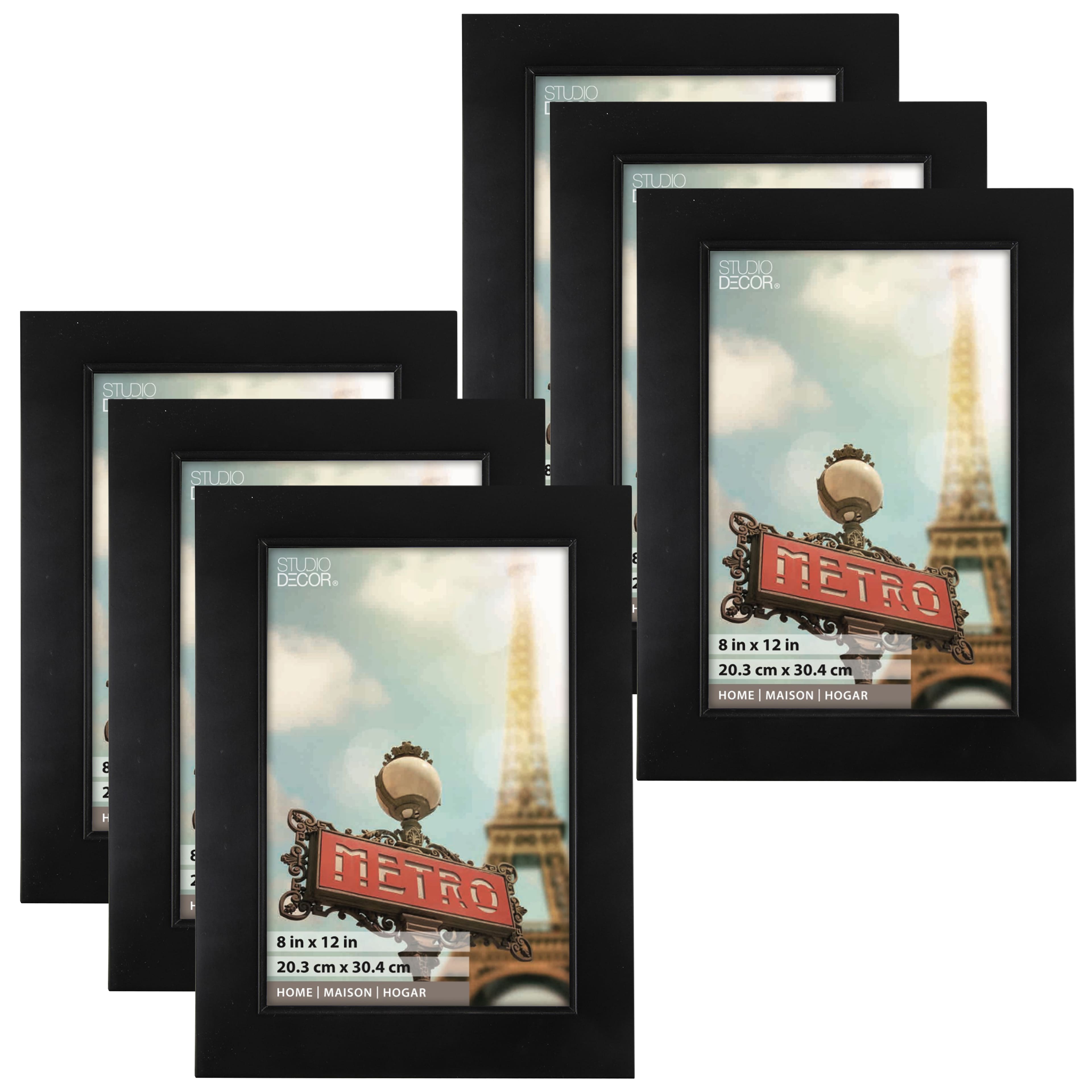 upsimples 12x12 Picture Frame Made of High Definition Glass, Display  Pictures 8x8 with Mat or 12x12 Without Mat, Gallery Wall Frame Set, Gold