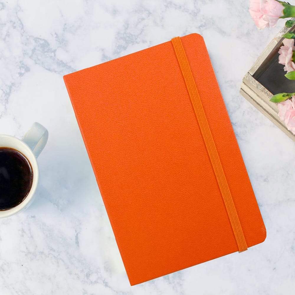 JAM Paper Large Hardcover Notebook with Elastic Band