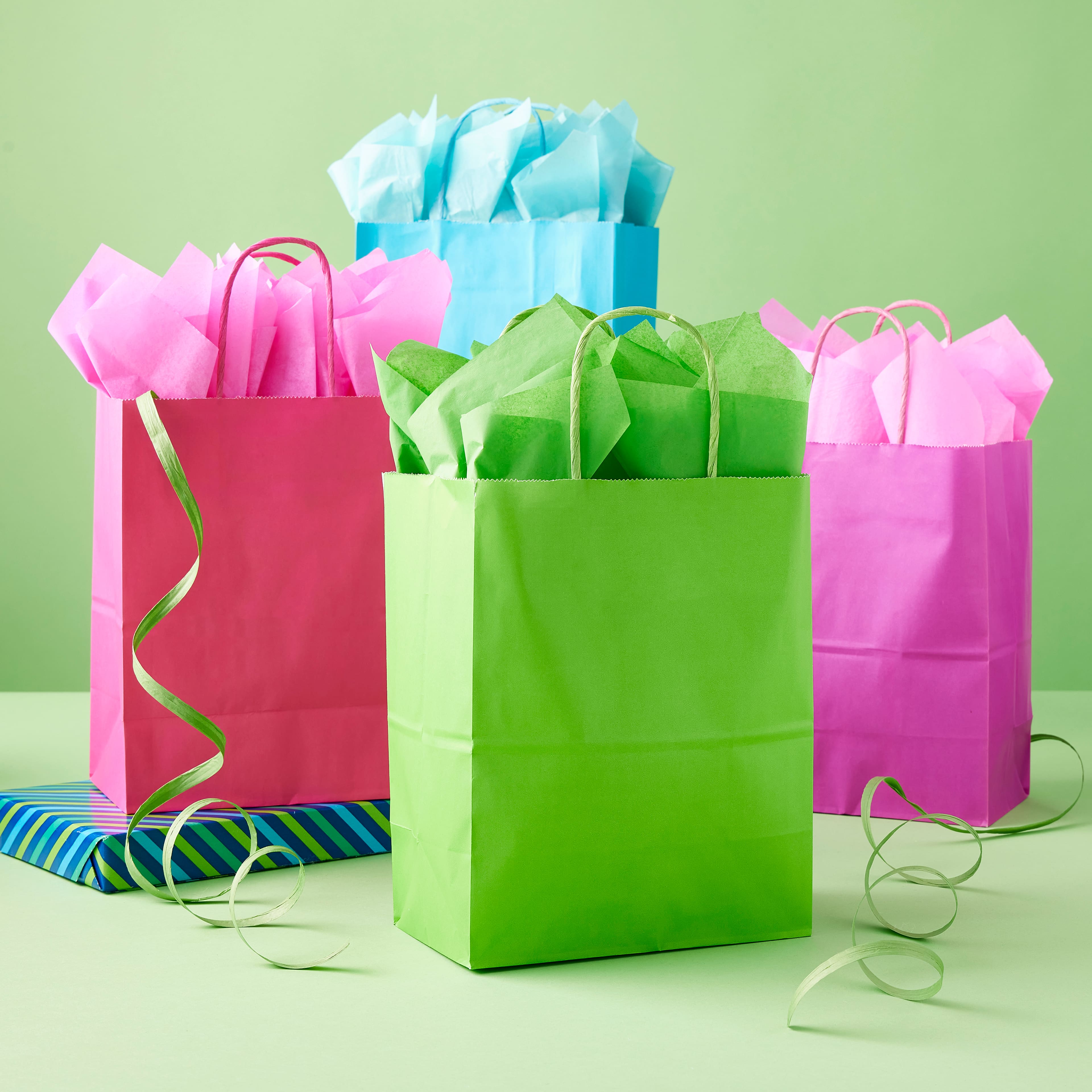 Assorted Bright Colors Medium Gifting Bags by Celebrate It&#x2122;