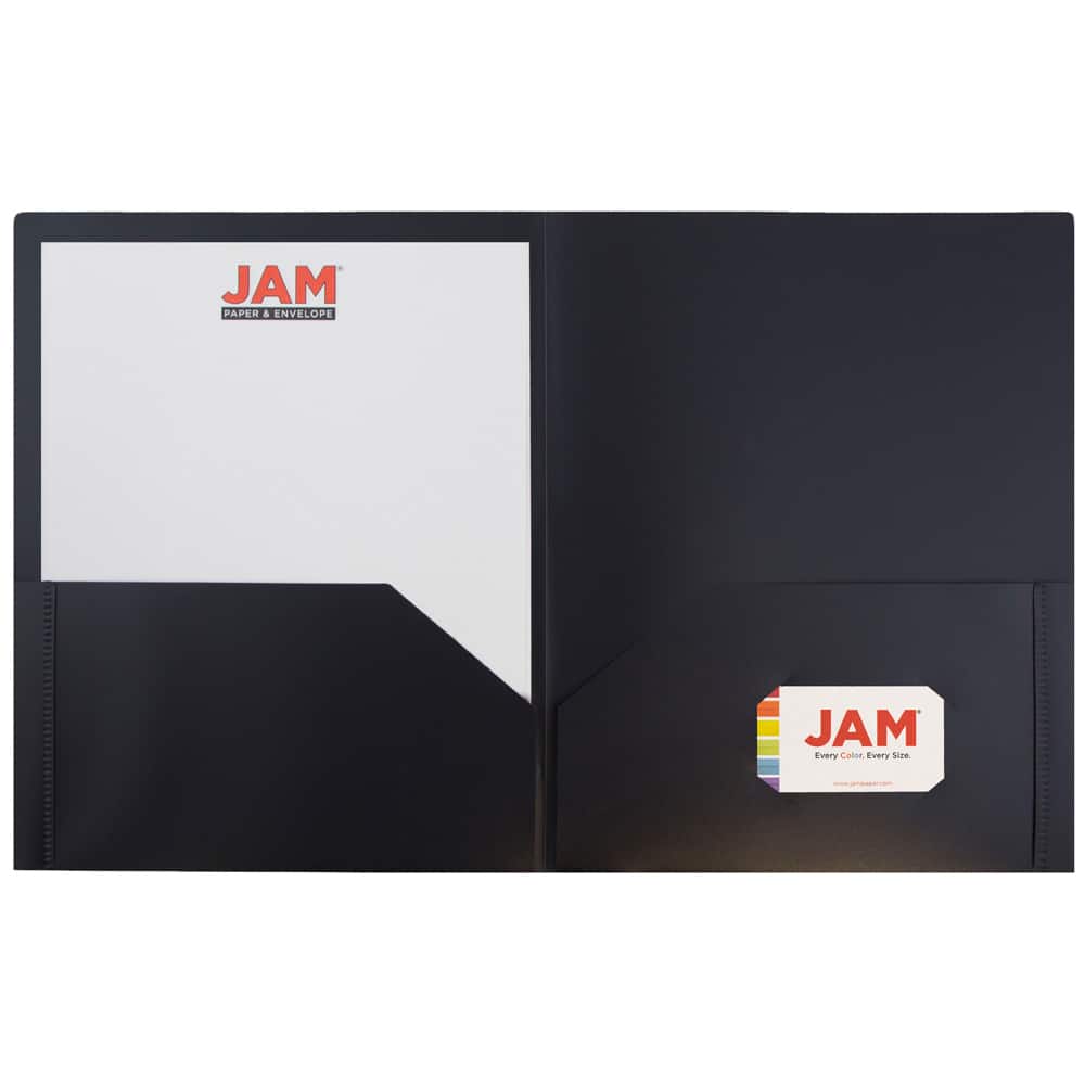 JAM Paper 9.5" x 11.5" Plastic 2 Pocket School POP Folders, 6ct.
