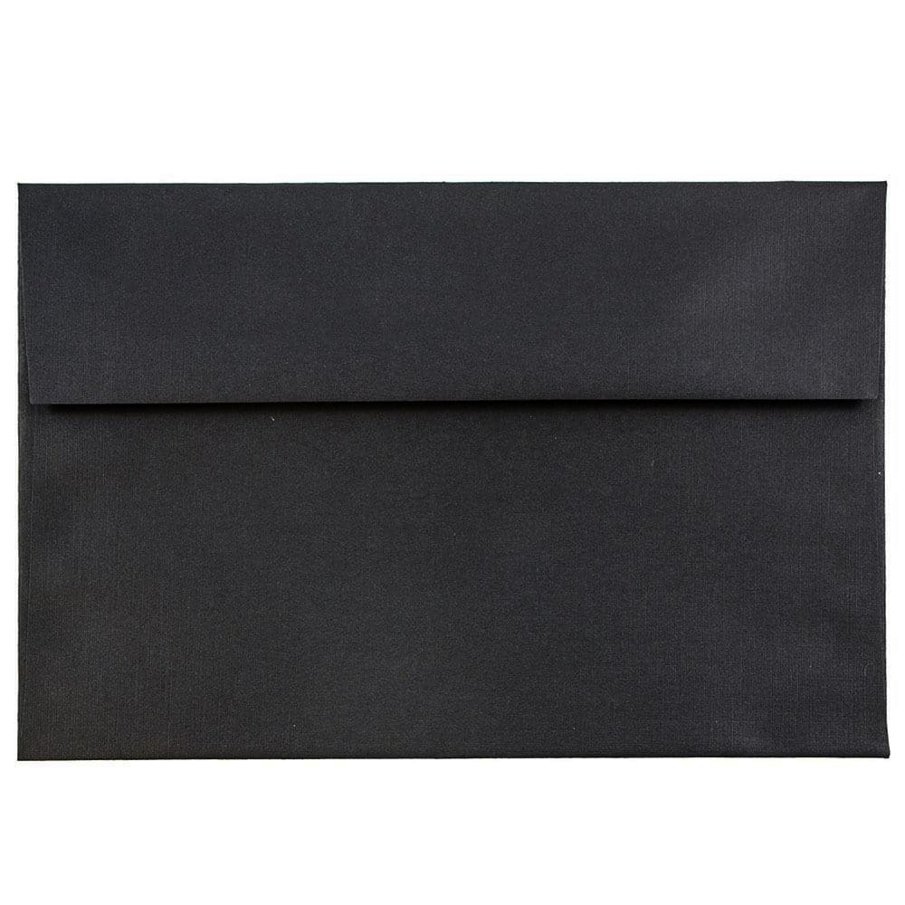 JAM Paper 5" x 7" Black Linen Invitation Envelopes