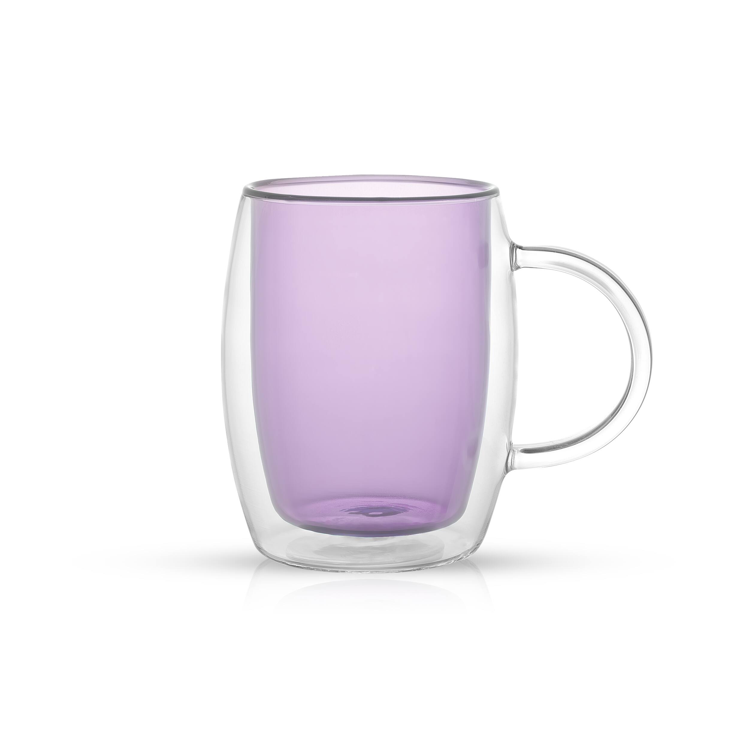 JoyJolt® Dawn 13.5oz. Violet Double Wall Insulated Glasses, 4ct. Michaels