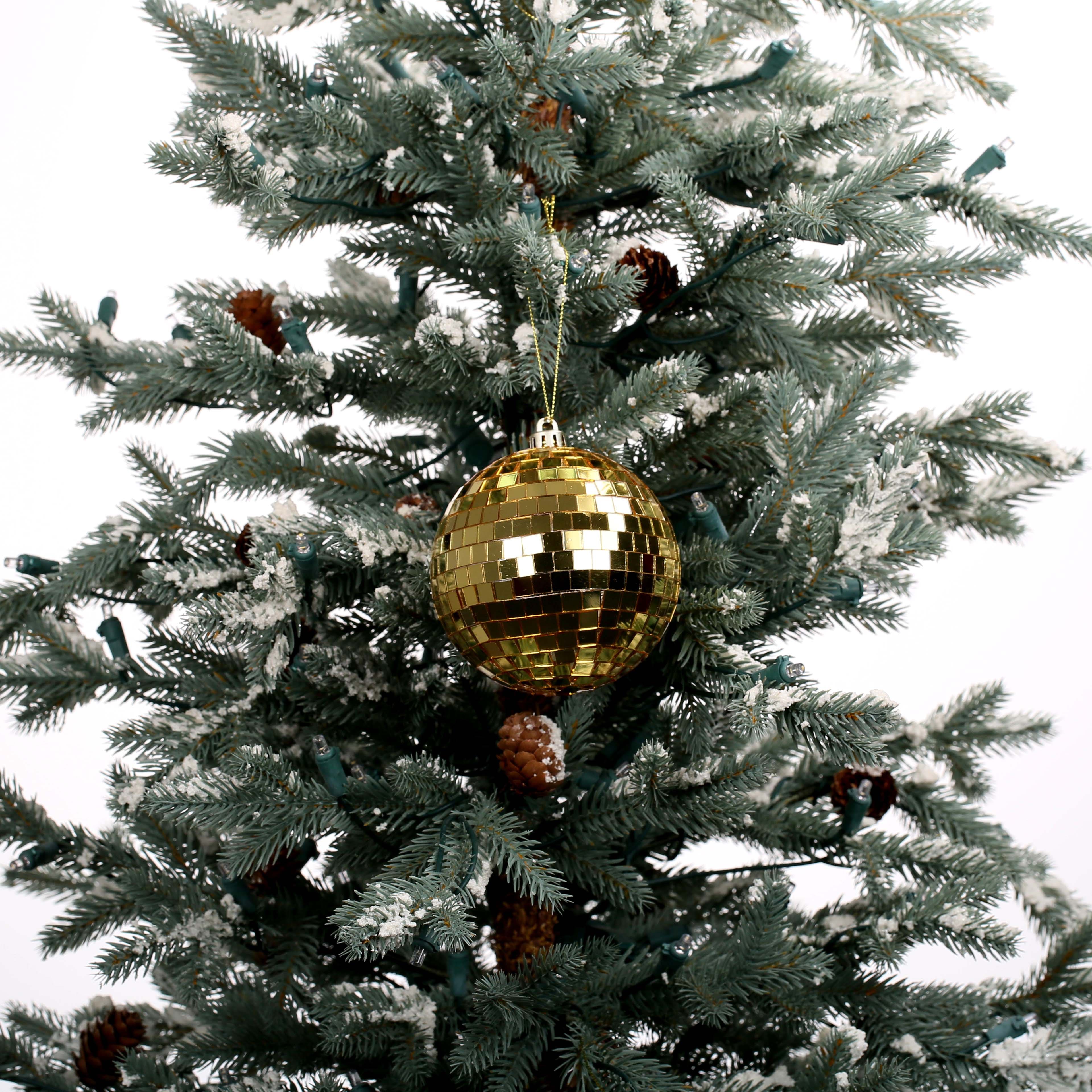 Ornement de boule disco or de 10,1 cm d&#x2019;Ashland paquet de 2