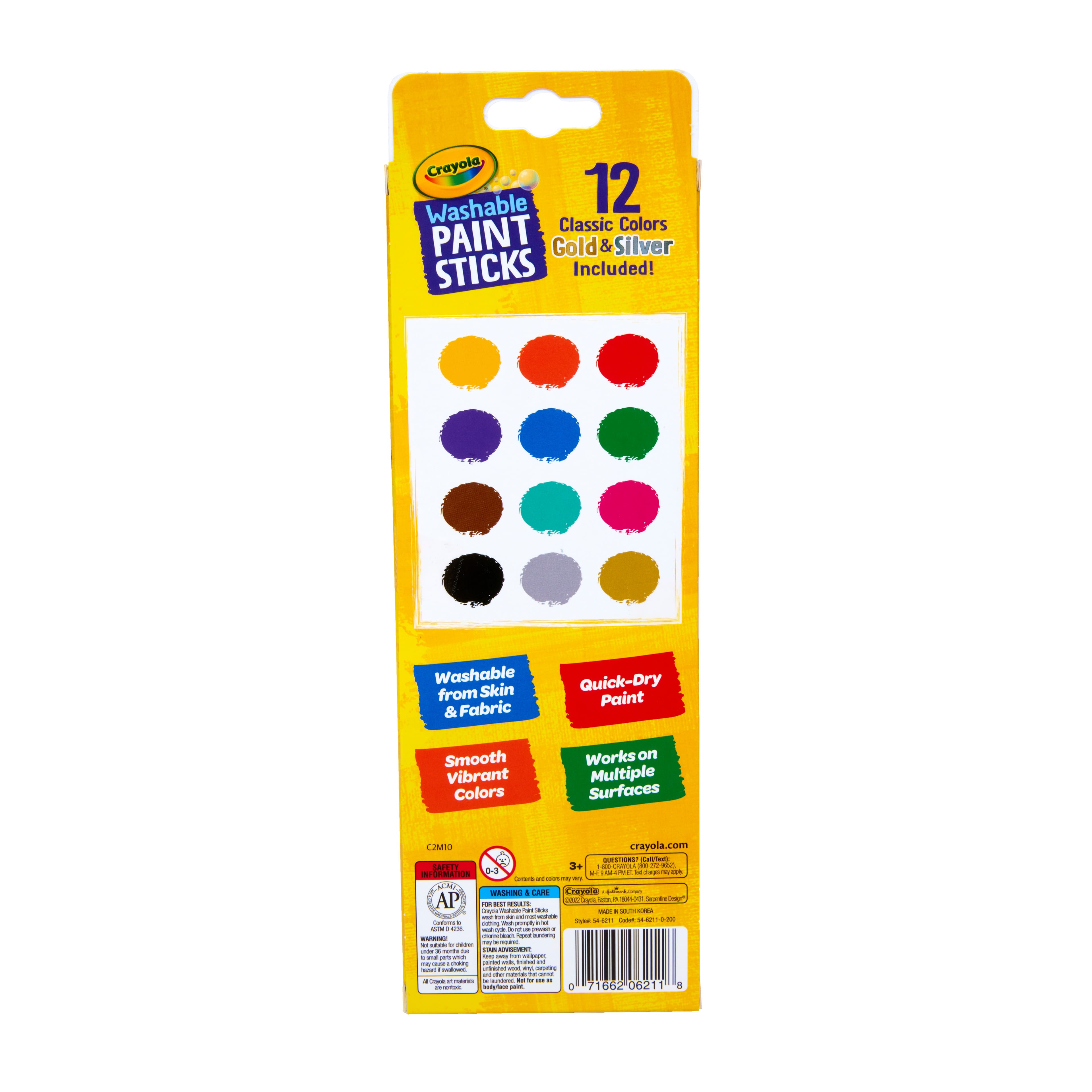 Crayola&#xAE; 12 Color Washable Paint Sticks