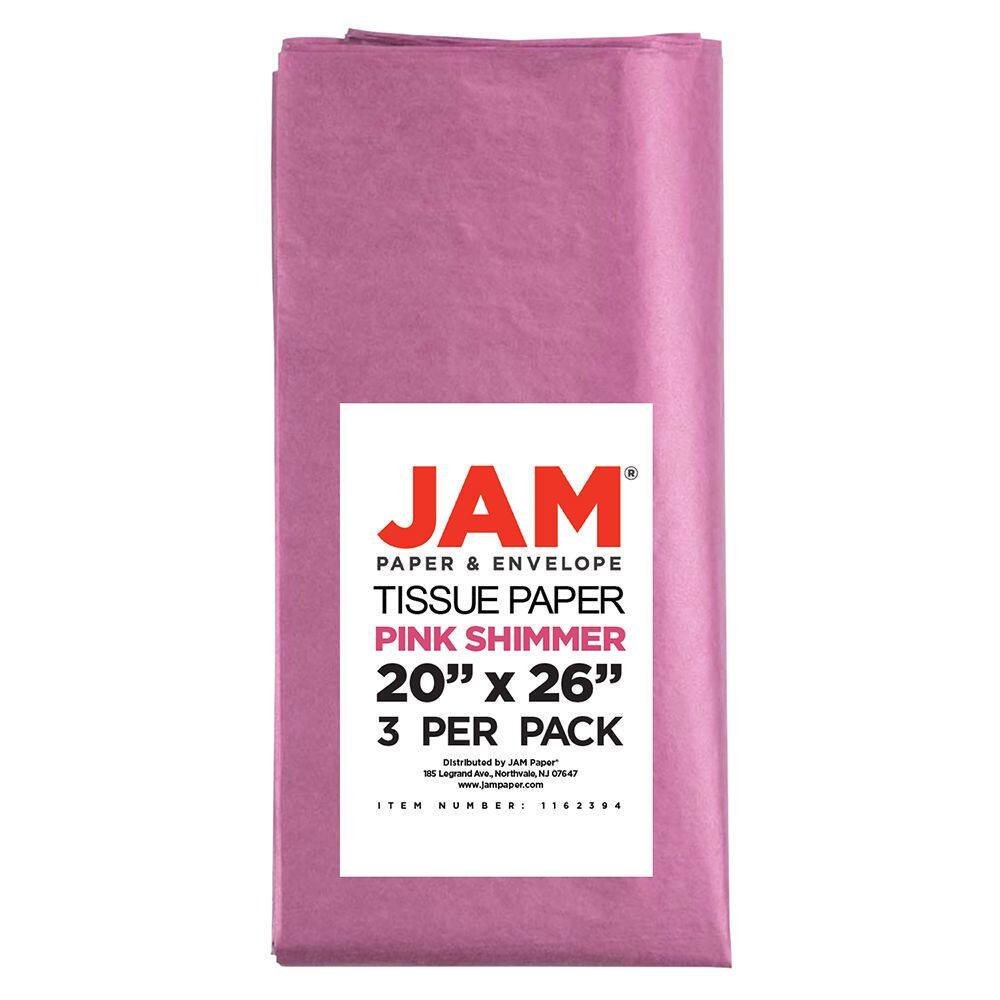 JAM Paper Shimmer Tissue Paper, 3 Sheets Tissue Paper & Shredded