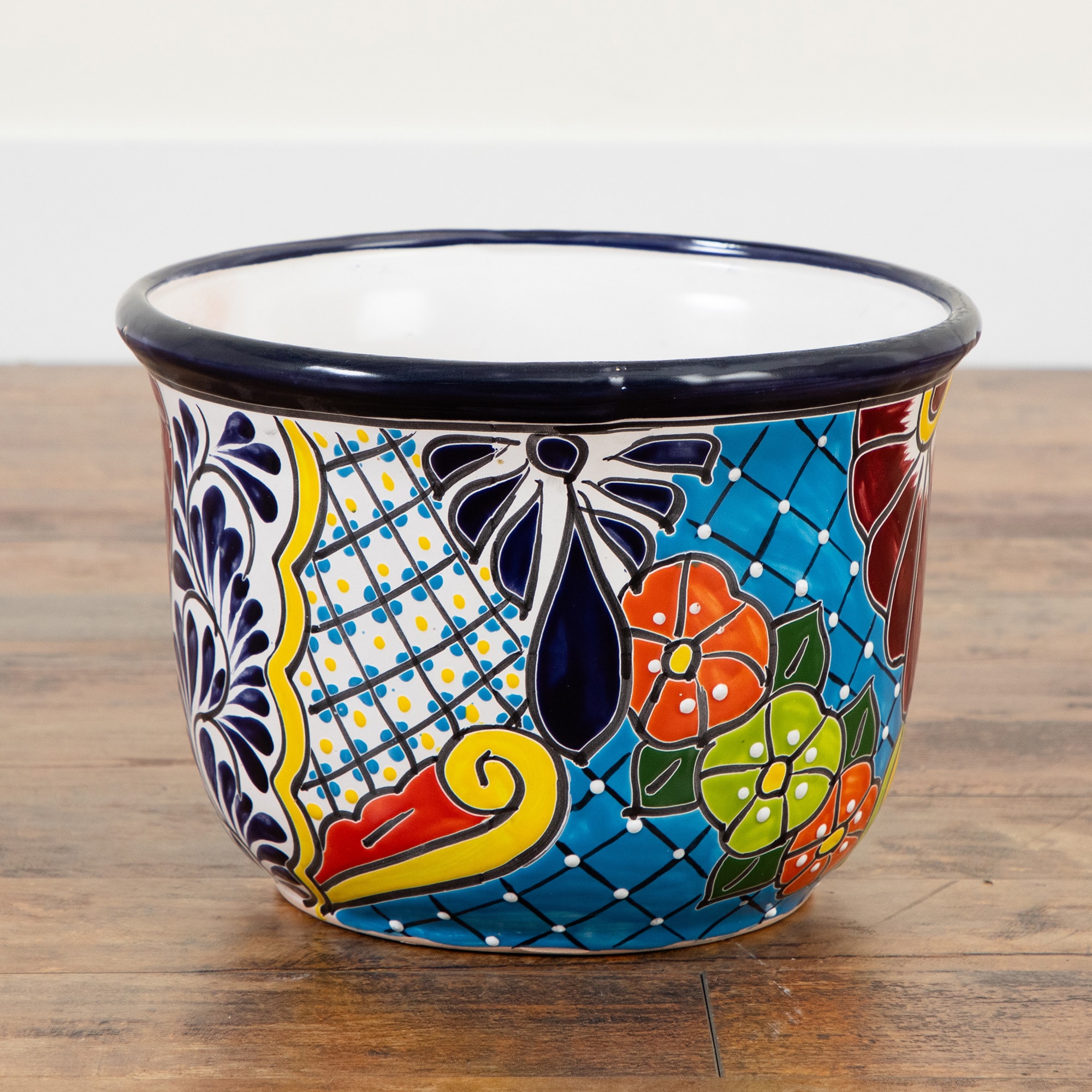 12.5&#x22; Handmade Mexican Talavera Ceramic Planter