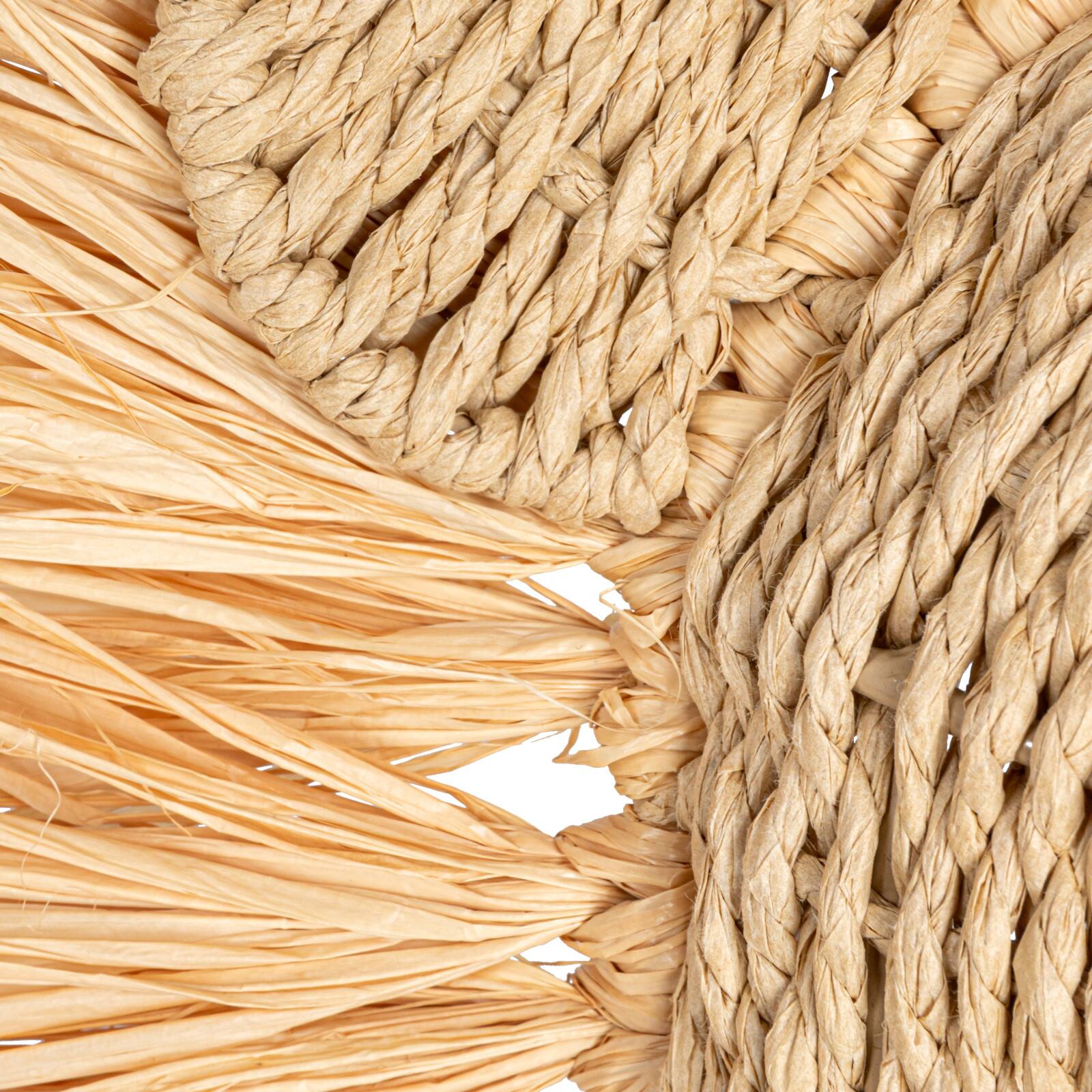 Hello Honey&#xAE; 16.5&#x22; Natural Savannah King Raffia Lion Wall Art